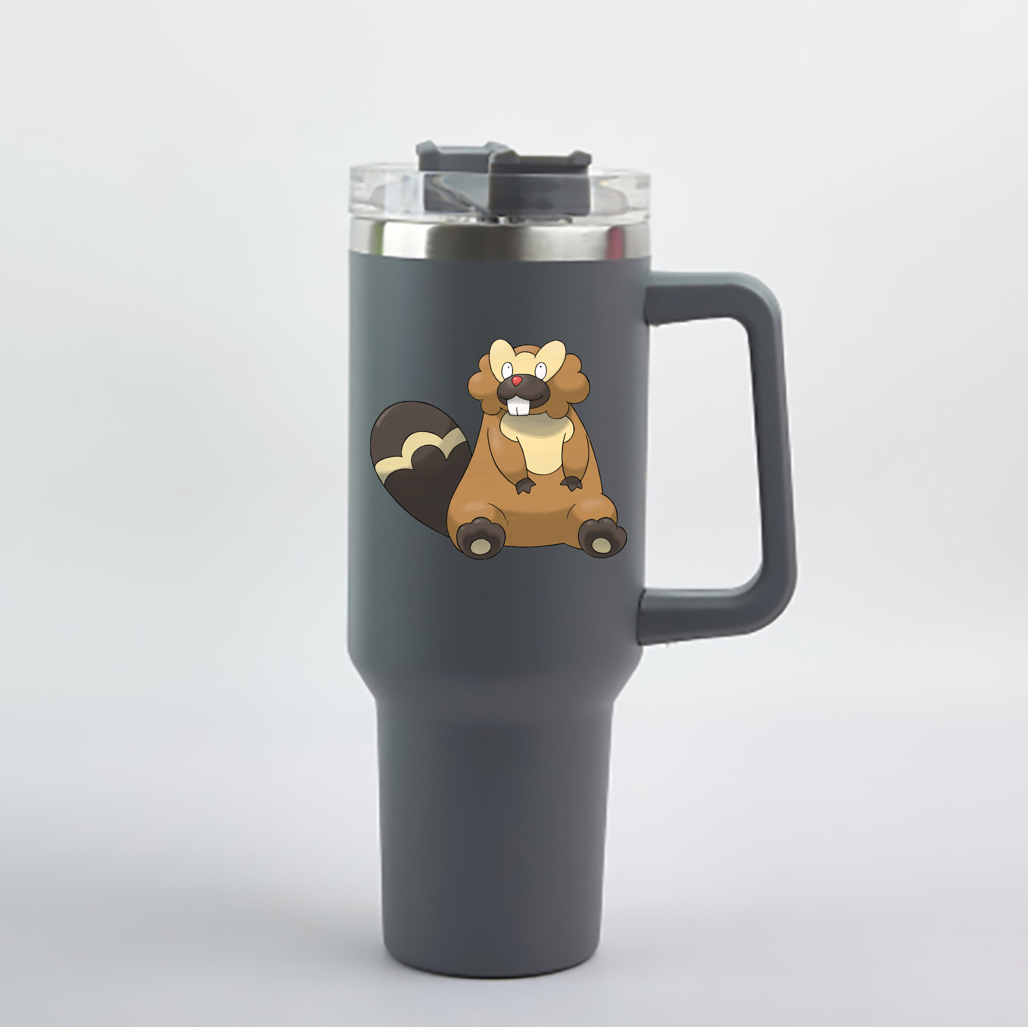 （画像用） ポケットモンスター Pokémon 1200mL車用タンブラー - クリスタルステッカー（プラスチックストロー付き）