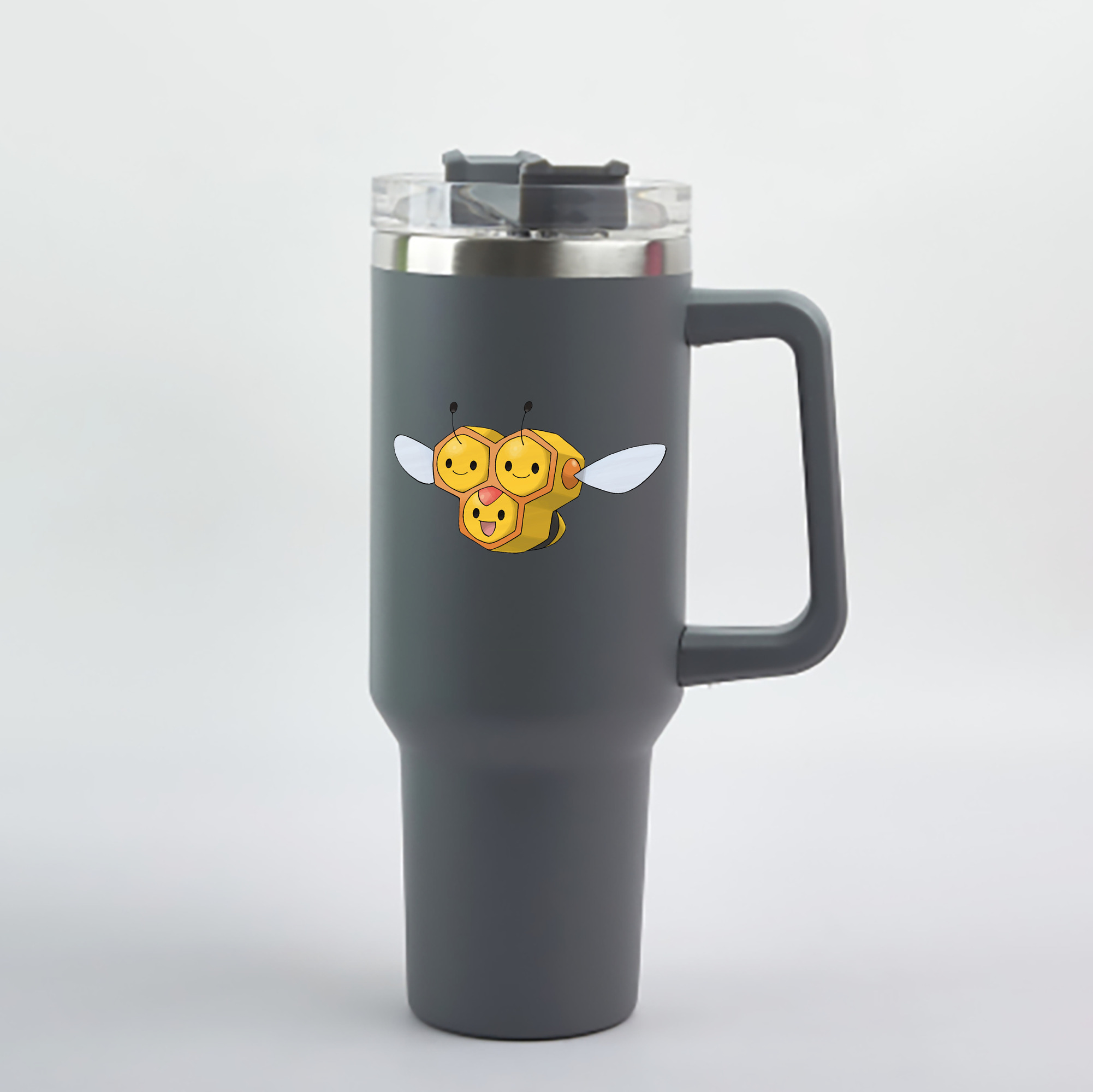 （画像用） ポケットモンスター Pokémon 1200mL車用タンブラー - クリスタルステッカー（プラスチックストロー付き）