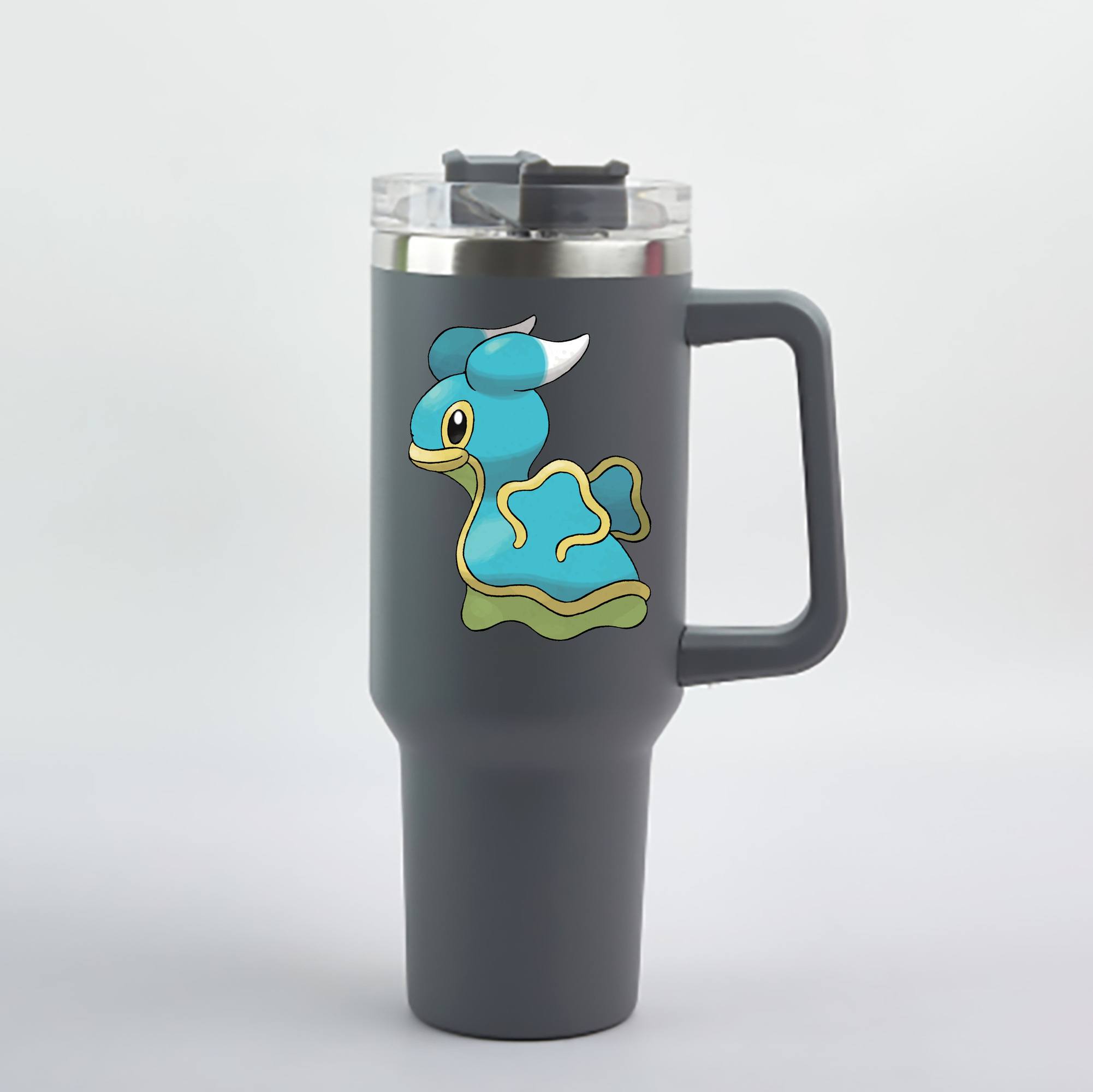 （画像用） ポケットモンスター Pokémon 1200mL車用タンブラー - クリスタルステッカー（プラスチックストロー付き）