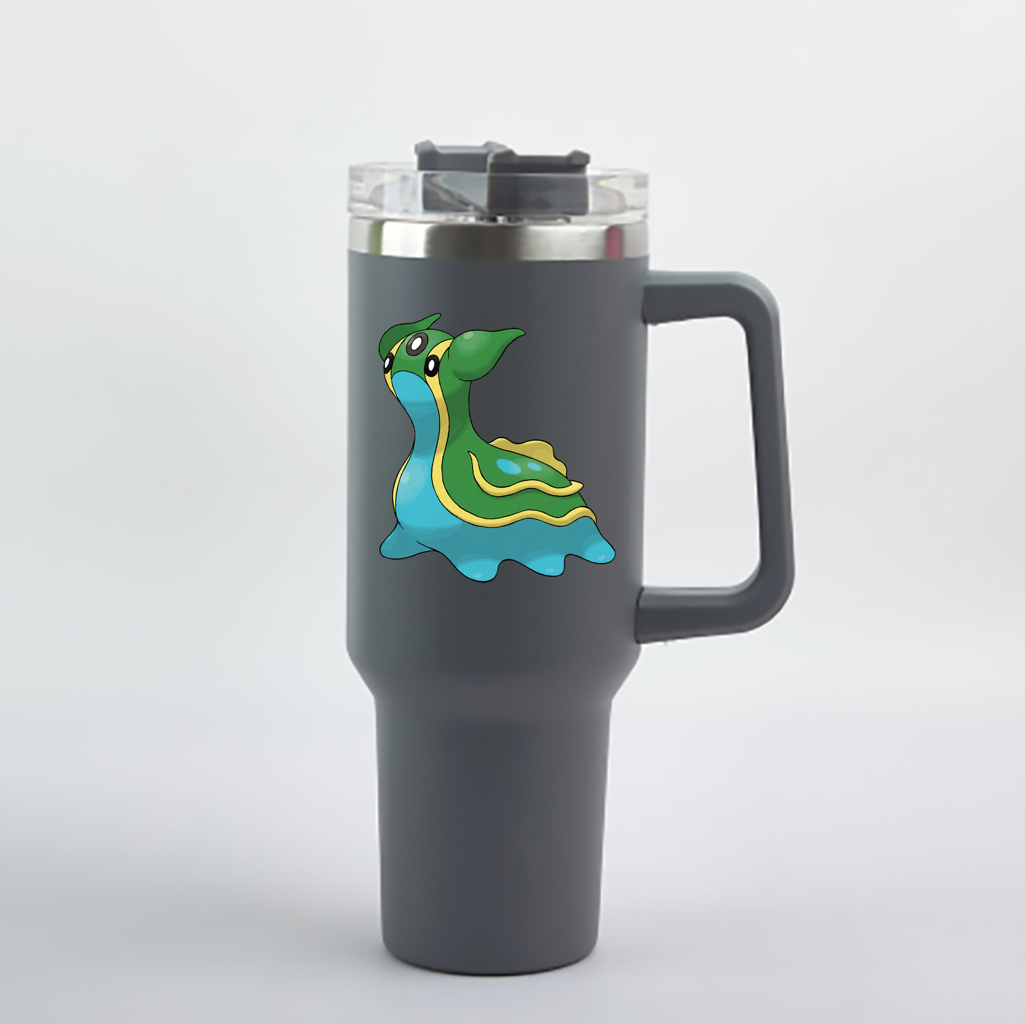 （画像用） ポケットモンスター Pokémon 1200mL車用タンブラー - クリスタルステッカー（プラスチックストロー付き）