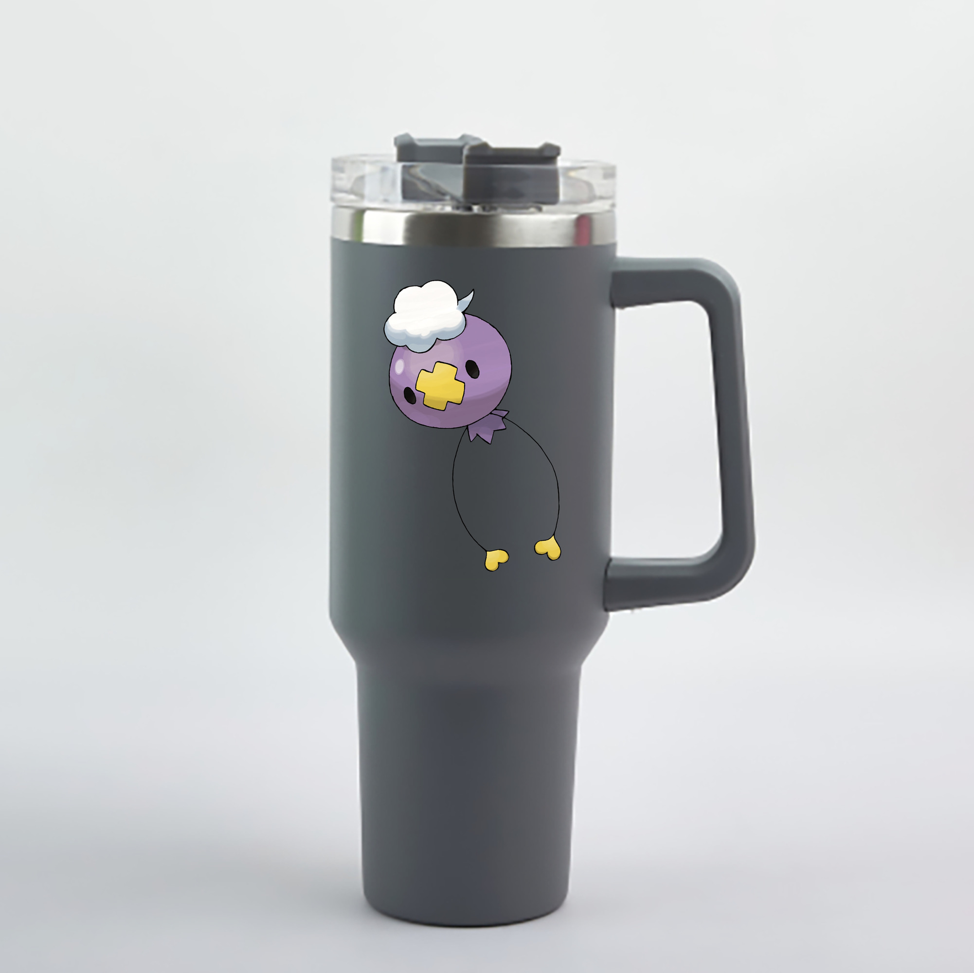 （画像用） ポケットモンスター Pokémon 1200mL車用タンブラー - クリスタルステッカー（プラスチックストロー付き）