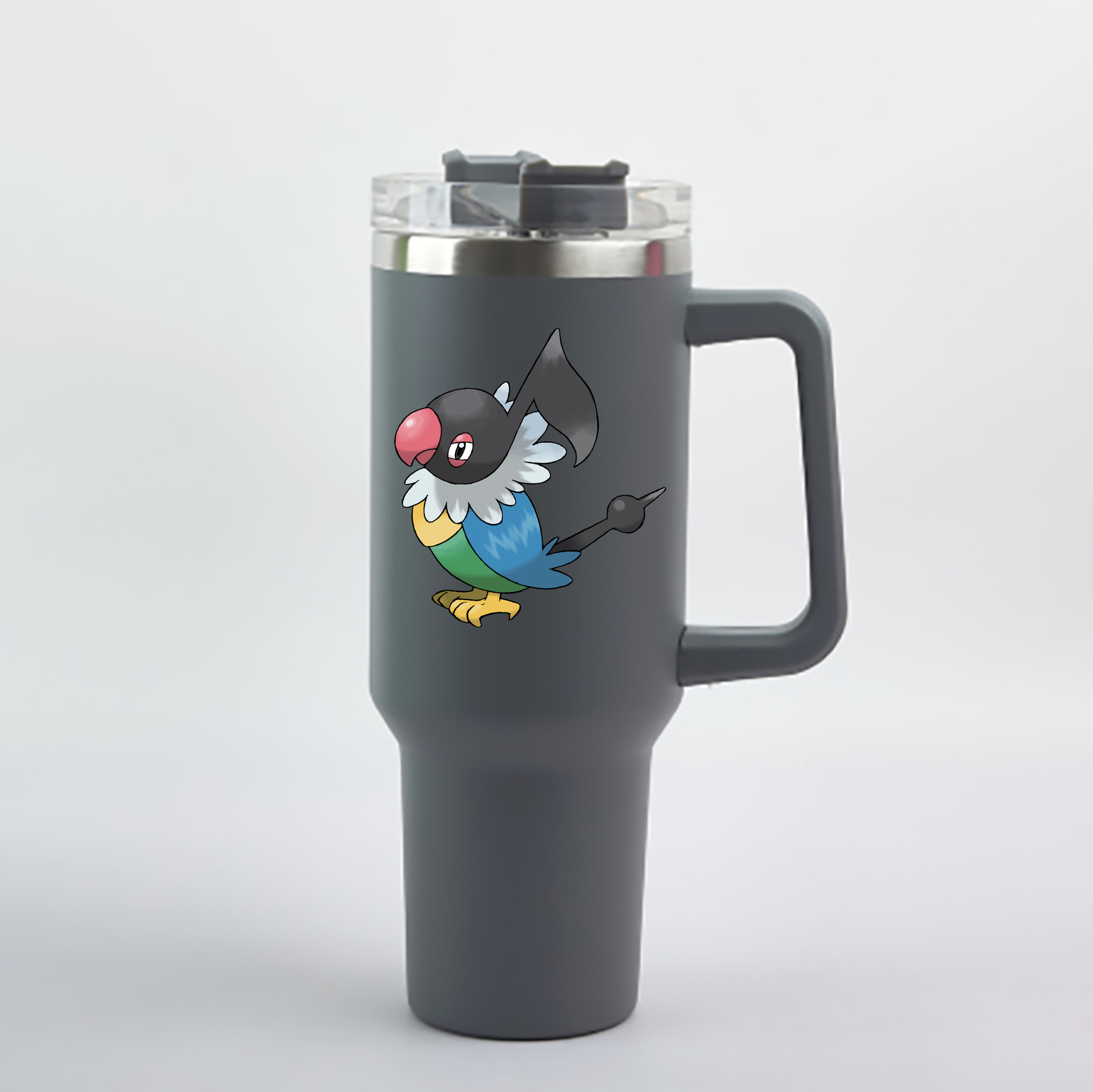 （画像用） ポケットモンスター Pokémon 1200mL車用タンブラー - クリスタルステッカー（プラスチックストロー付き）