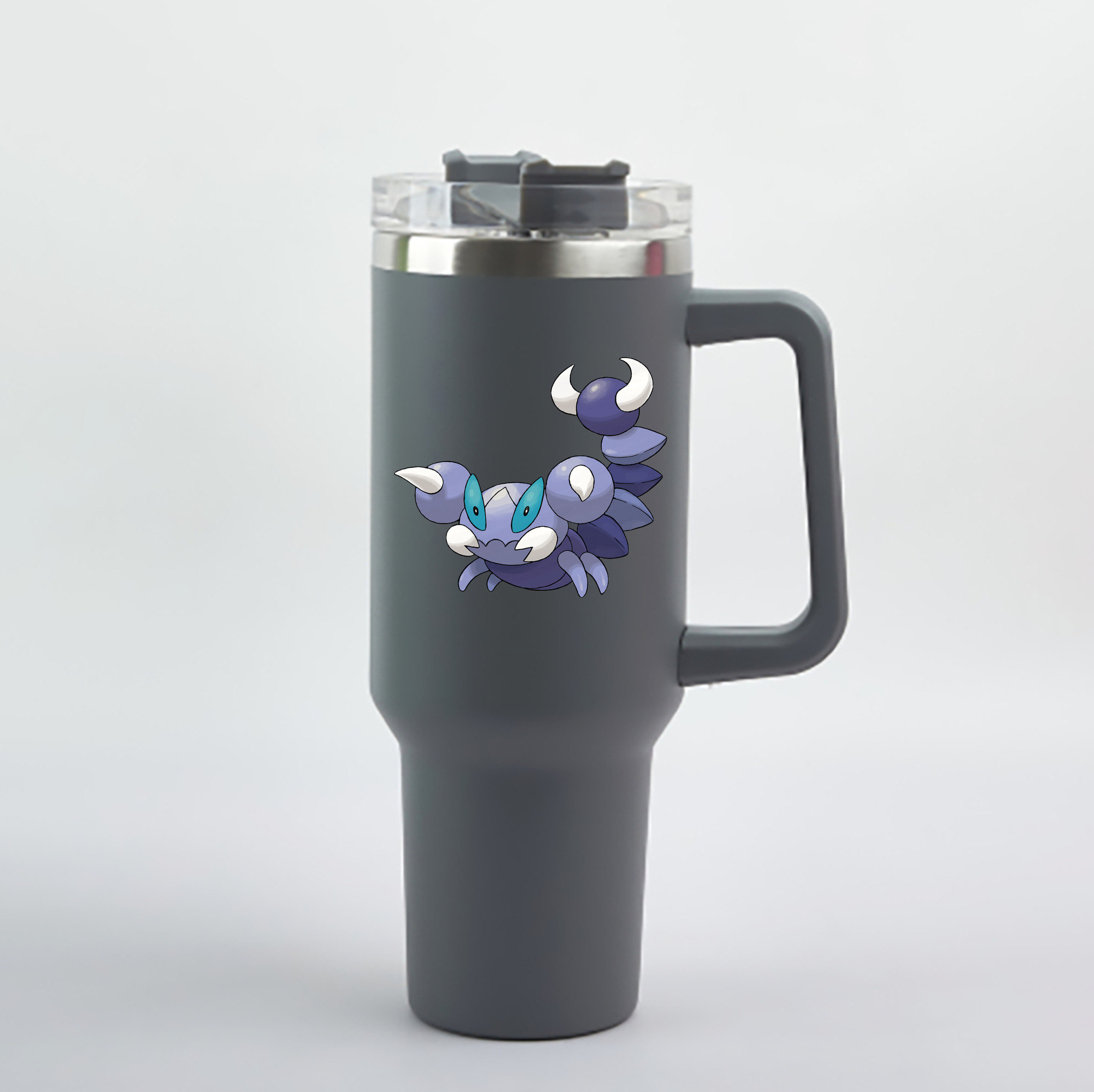 （画像用） ポケットモンスター Pokémon 1200mL車用タンブラー - クリスタルステッカー（プラスチックストロー付き）