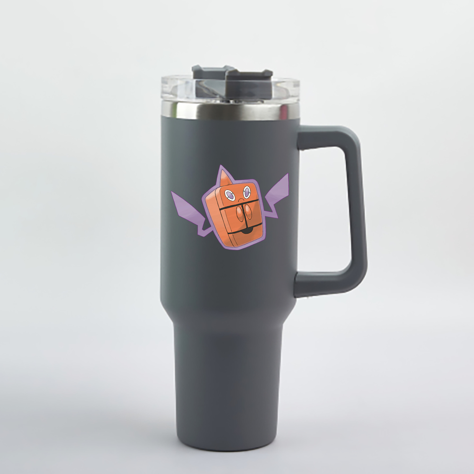 （画像用） ポケットモンスター Pokémon 1200mL車用タンブラー - クリスタルステッカー（プラスチックストロー付き）