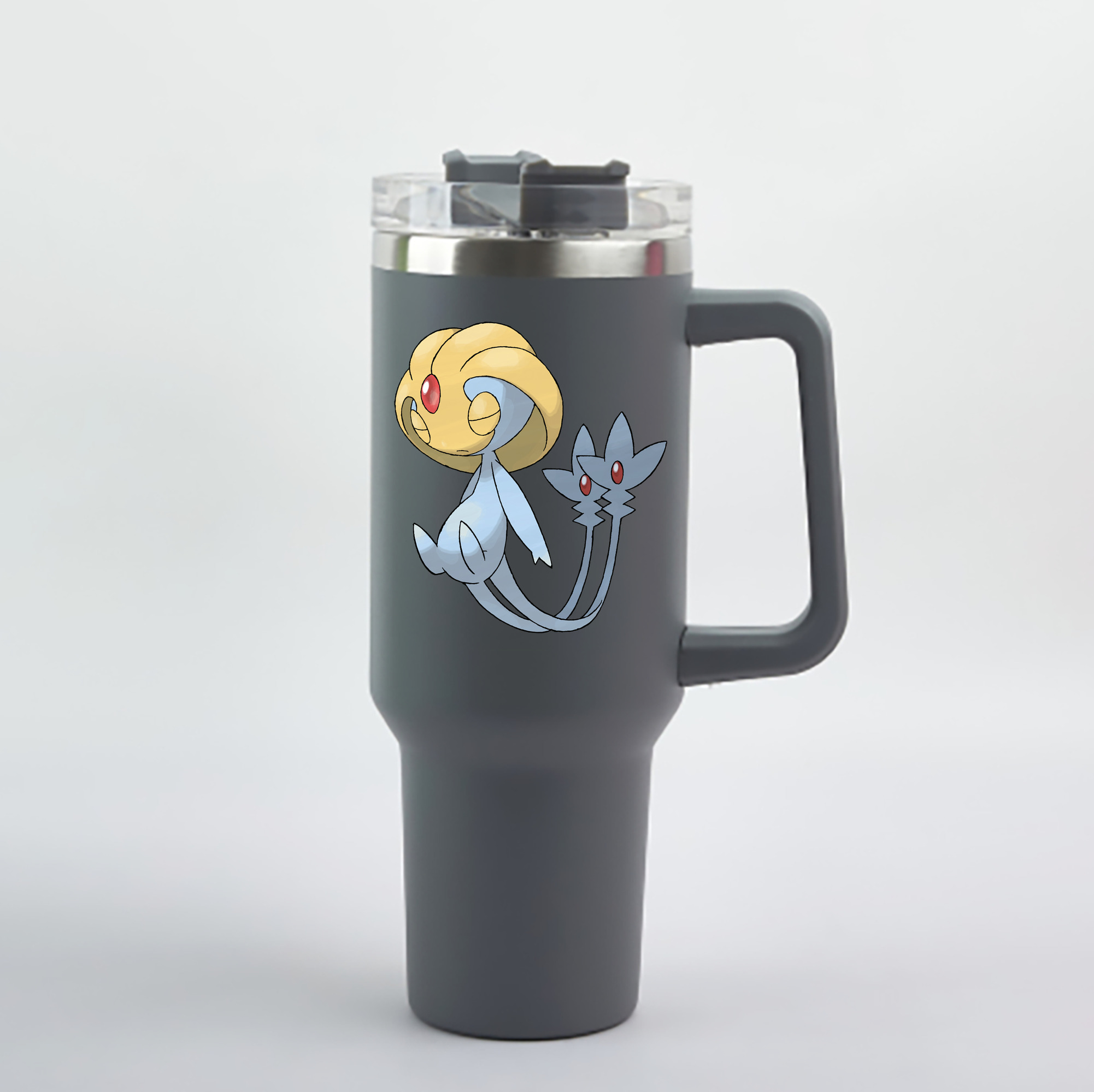 （画像用） ポケットモンスター Pokémon 1200mL車用タンブラー - クリスタルステッカー（プラスチックストロー付き）