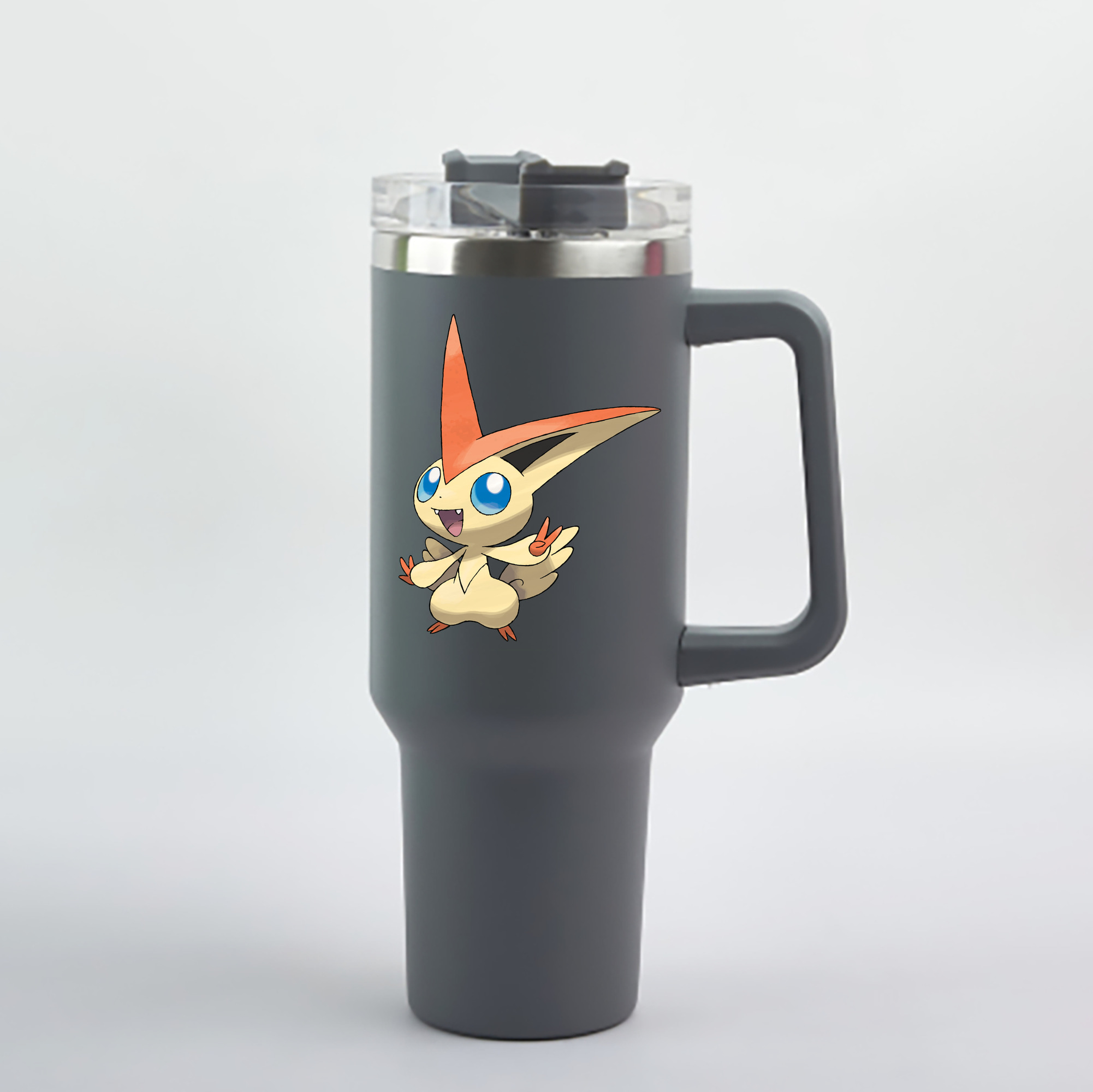 （画像用） ポケットモンスター Pokémon 1200mL車用タンブラー - クリスタルステッカー（プラスチックストロー付き）