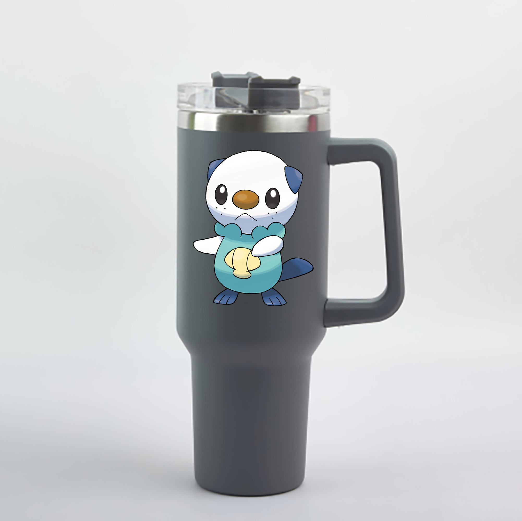 （画像用） ポケットモンスター Pokémon 1200mL車用タンブラー - クリスタルステッカー（プラスチックストロー付き）