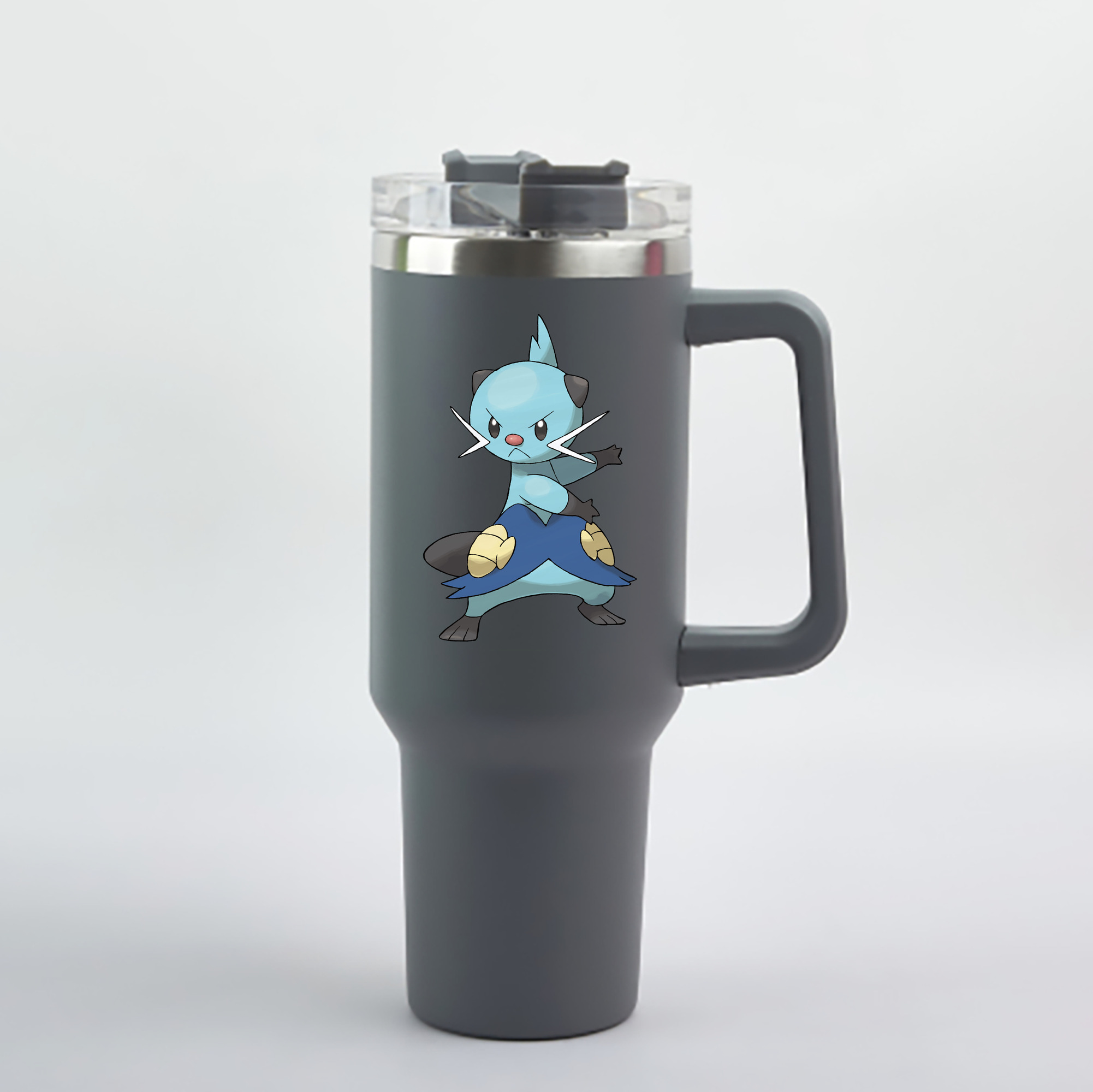 （画像用） ポケットモンスター Pokémon 1200mL車用タンブラー - クリスタルステッカー（プラスチックストロー付き）