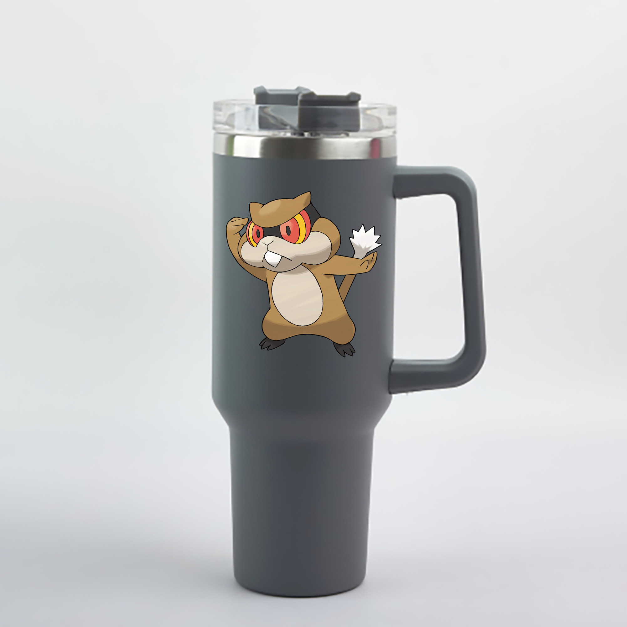（画像用） ポケットモンスター Pokémon 1200mL車用タンブラー - クリスタルステッカー（プラスチックストロー付き）