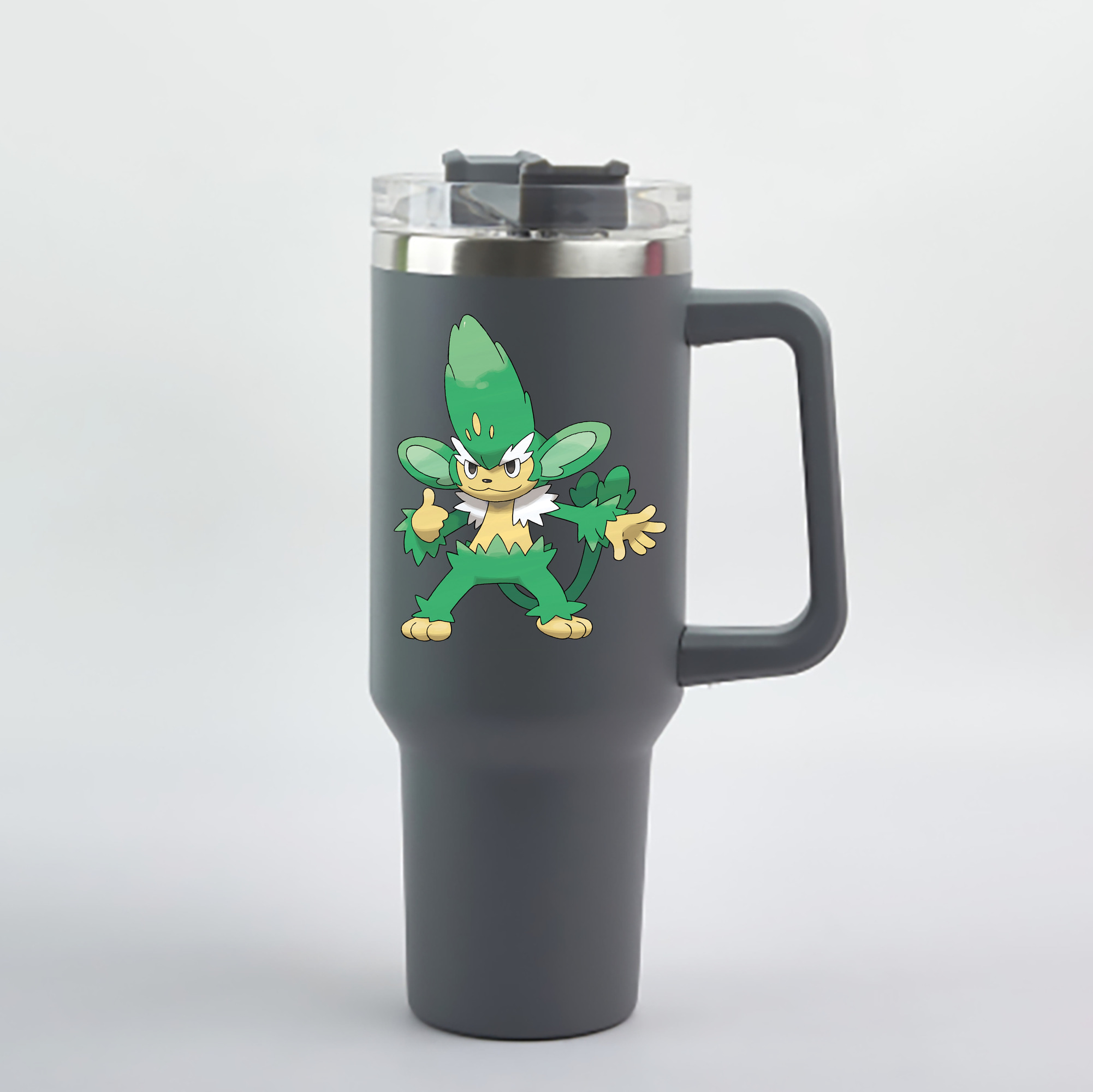 （画像用） ポケットモンスター Pokémon 1200mL車用タンブラー - クリスタルステッカー（プラスチックストロー付き）