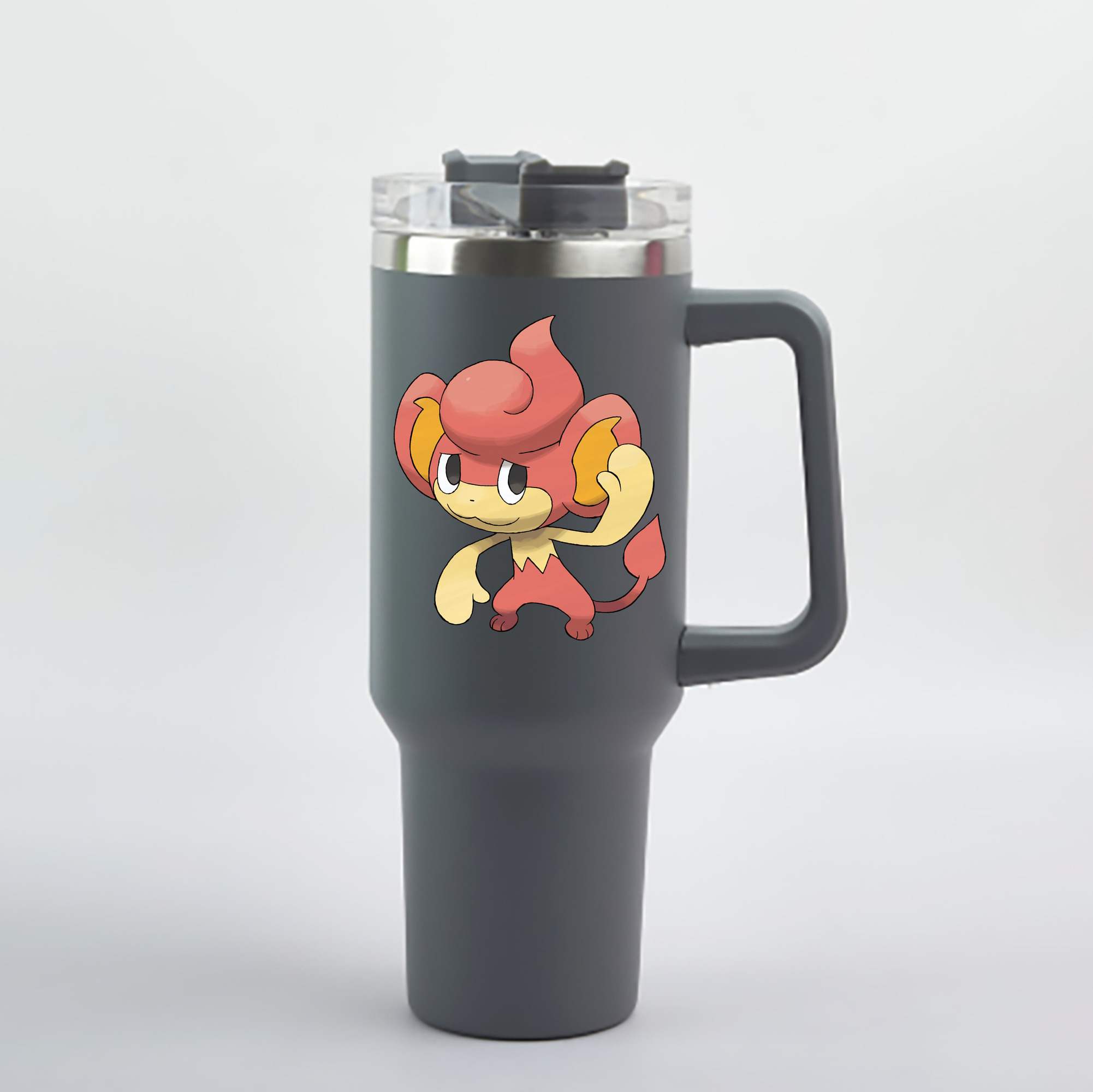 （画像用） ポケットモンスター Pokémon 1200mL車用タンブラー - クリスタルステッカー（プラスチックストロー付き）