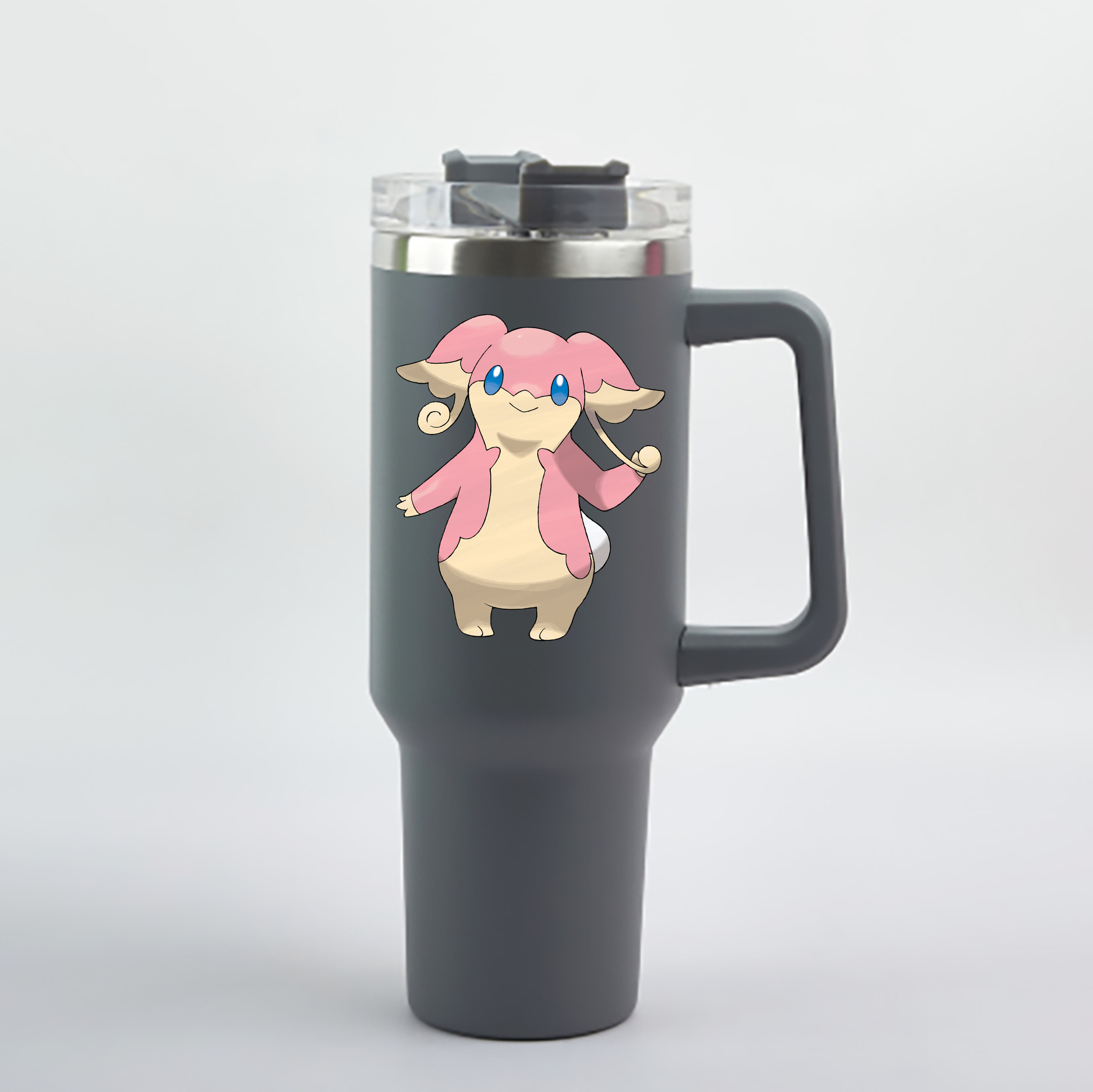 （画像用） ポケットモンスター Pokémon 1200mL車用タンブラー - クリスタルステッカー（プラスチックストロー付き）