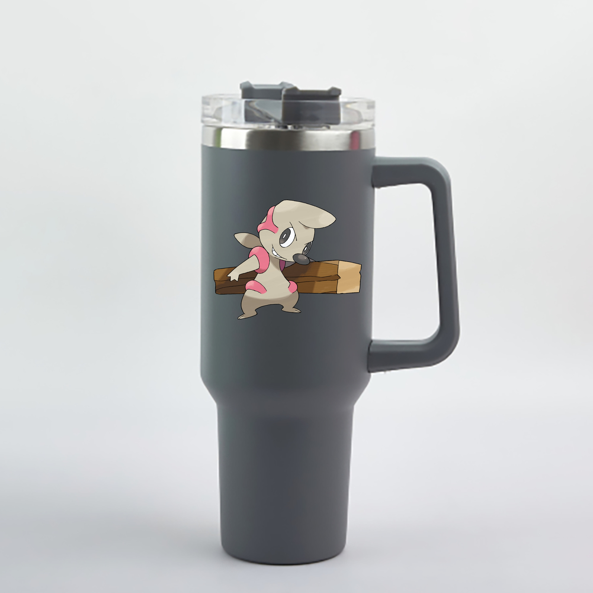 （画像用） ポケットモンスター Pokémon 1200mL車用タンブラー - クリスタルステッカー（プラスチックストロー付き）