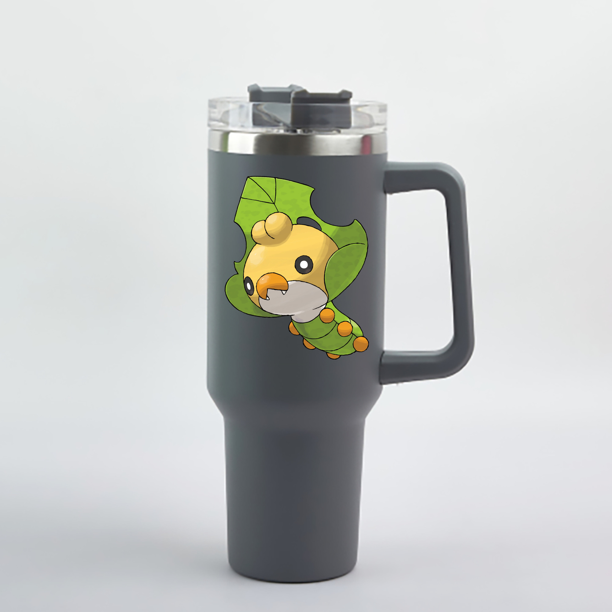 （画像用） ポケットモンスター Pokémon 1200mL車用タンブラー - クリスタルステッカー（プラスチックストロー付き）