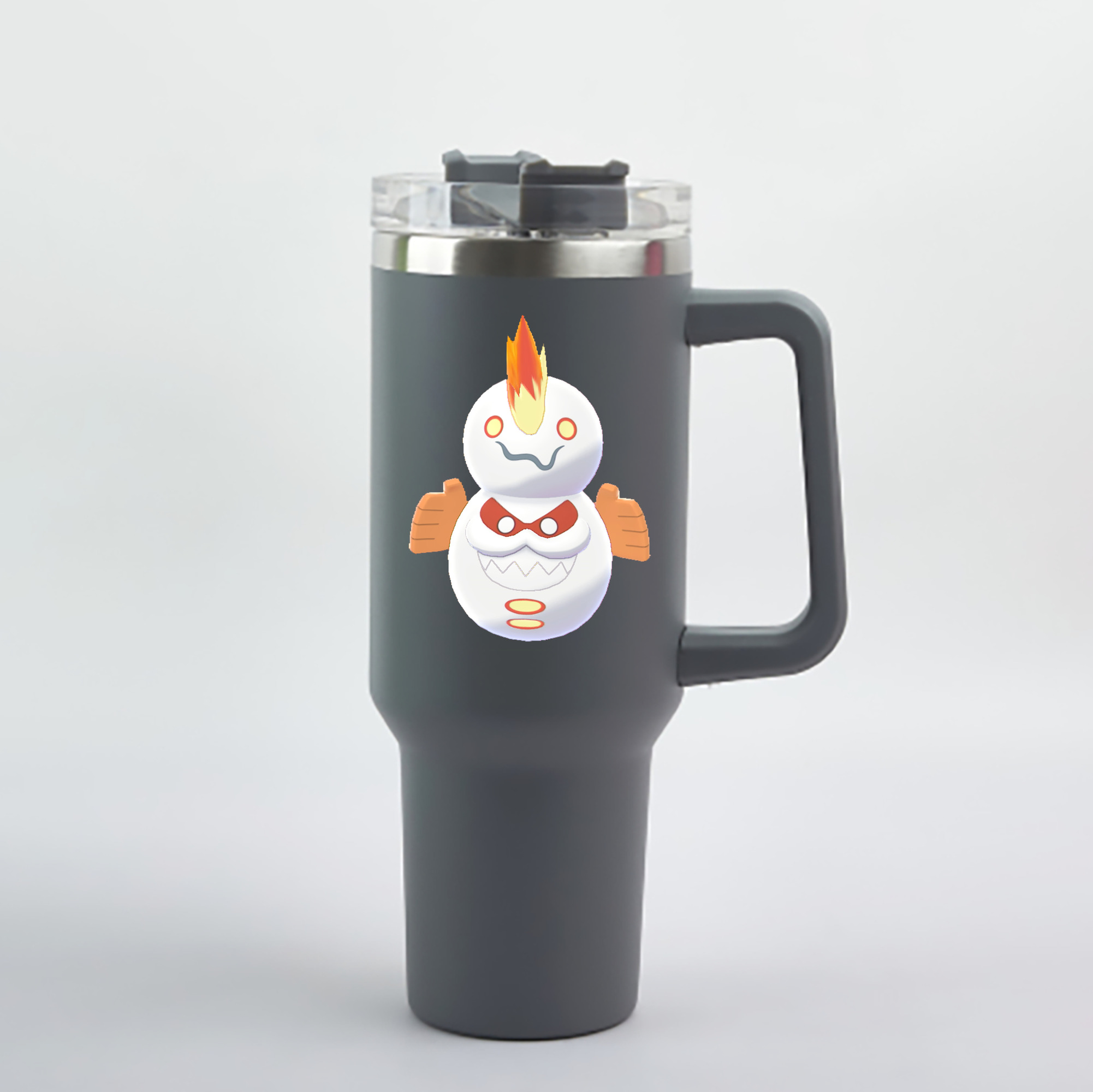 （画像用） ポケットモンスター Pokémon 1200mL車用タンブラー - クリスタルステッカー（プラスチックストロー付き）