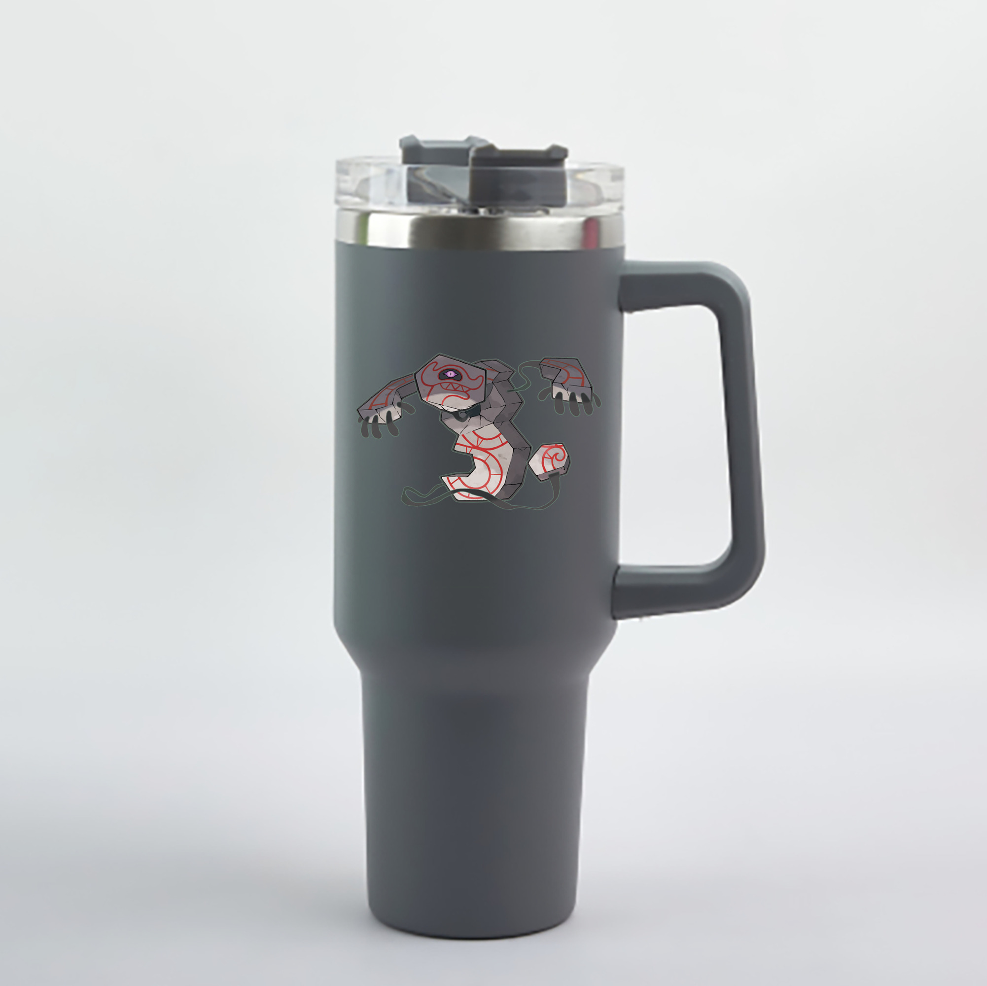 （画像用） ポケットモンスター Pokémon 1200mL車用タンブラー - クリスタルステッカー（プラスチックストロー付き）