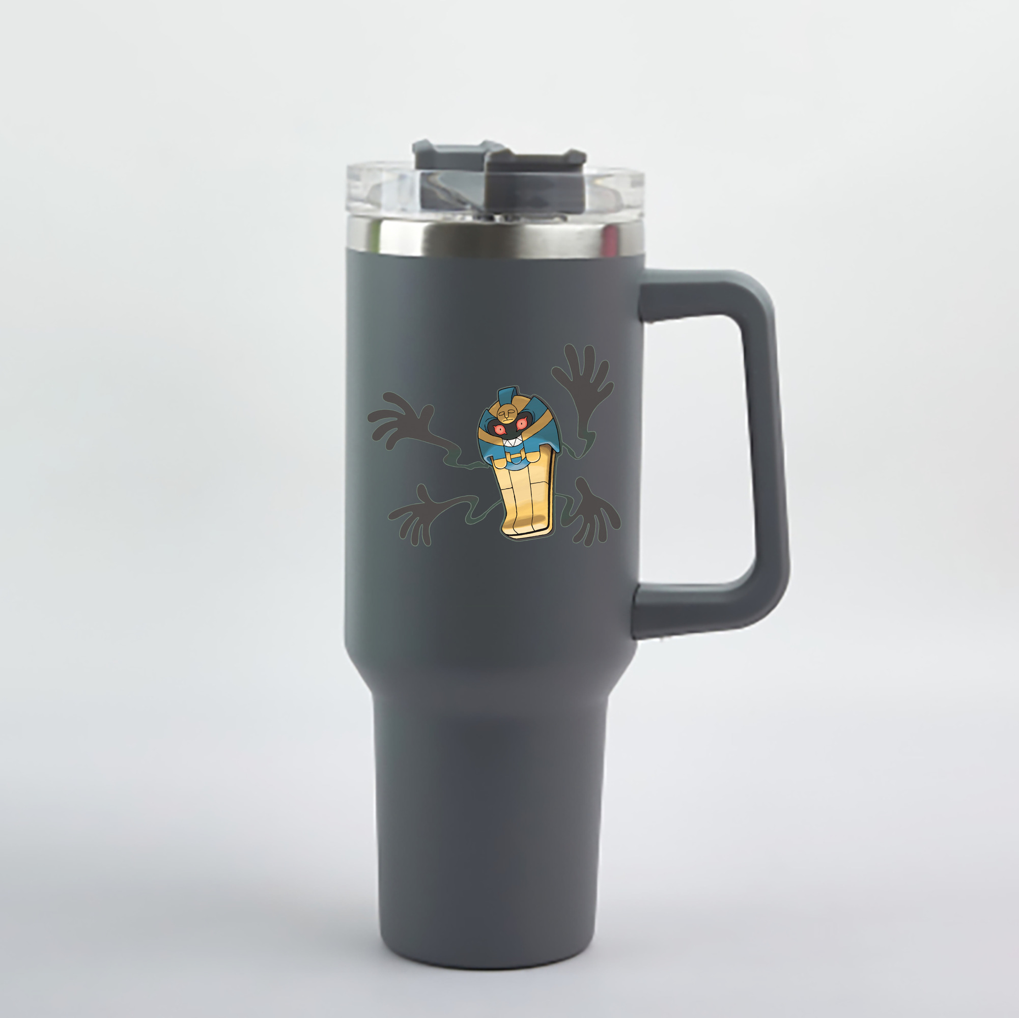 （画像用） ポケットモンスター Pokémon 1200mL車用タンブラー - クリスタルステッカー（プラスチックストロー付き）