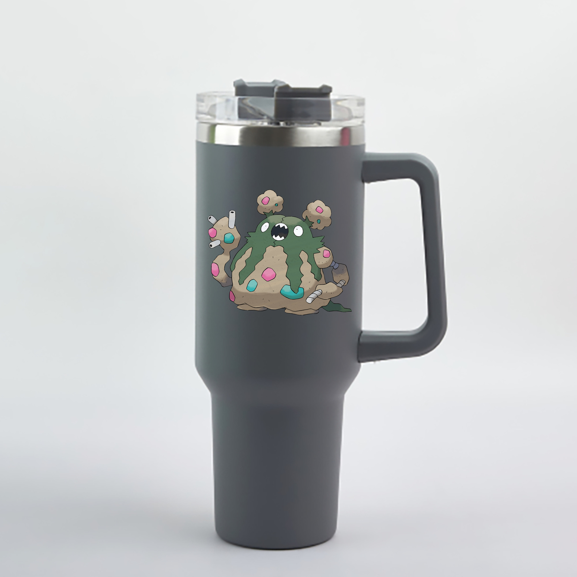 （画像用） ポケットモンスター Pokémon 1200mL車用タンブラー - クリスタルステッカー（プラスチックストロー付き）