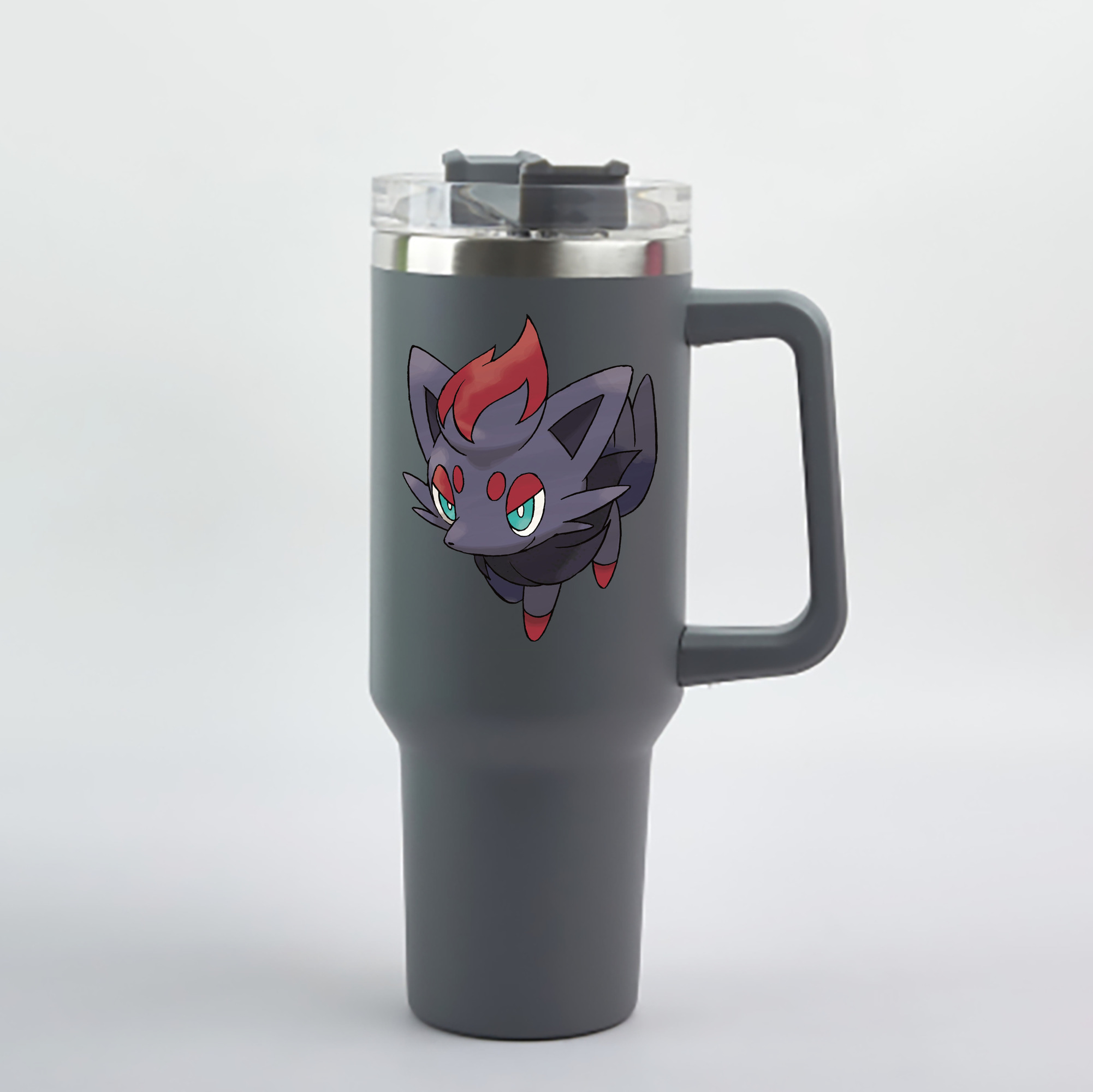 （画像用） ポケットモンスター Pokémon 1200mL車用タンブラー - クリスタルステッカー（プラスチックストロー付き）