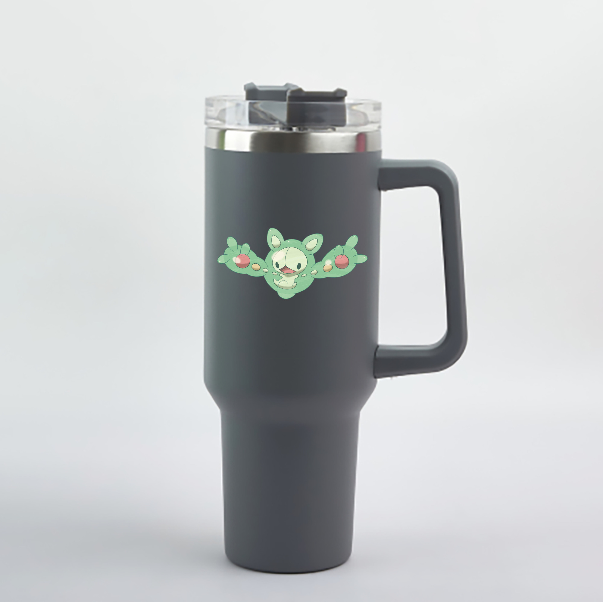 （画像用） ポケットモンスター Pokémon 1200mL車用タンブラー - クリスタルステッカー（プラスチックストロー付き）