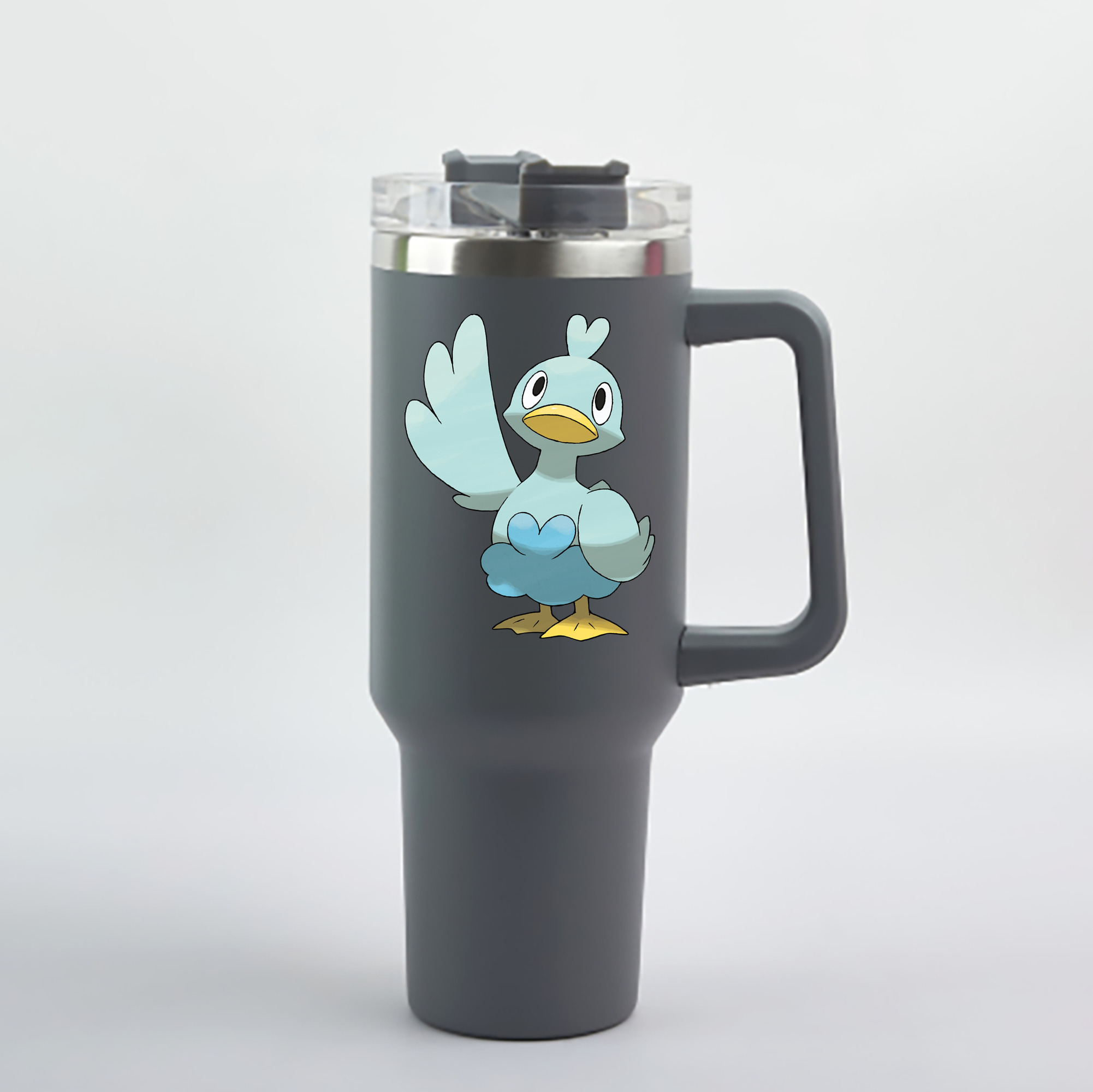 （画像用） ポケットモンスター Pokémon 1200mL車用タンブラー - クリスタルステッカー（プラスチックストロー付き）