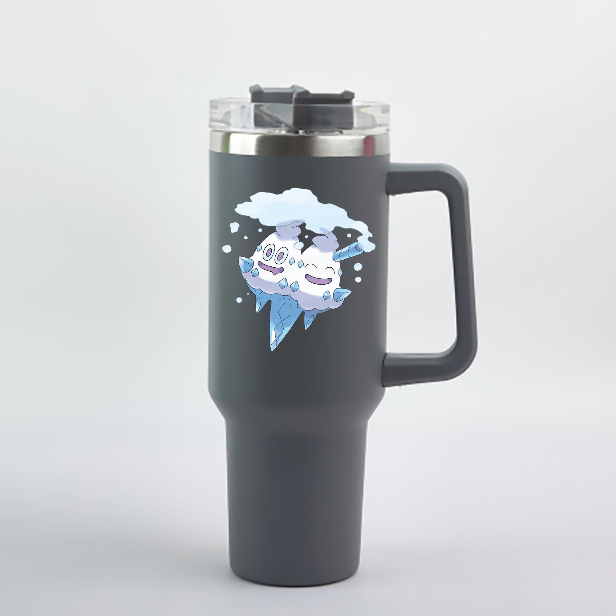 （画像用） ポケットモンスター Pokémon 1200mL車用タンブラー - クリスタルステッカー（プラスチックストロー付き）