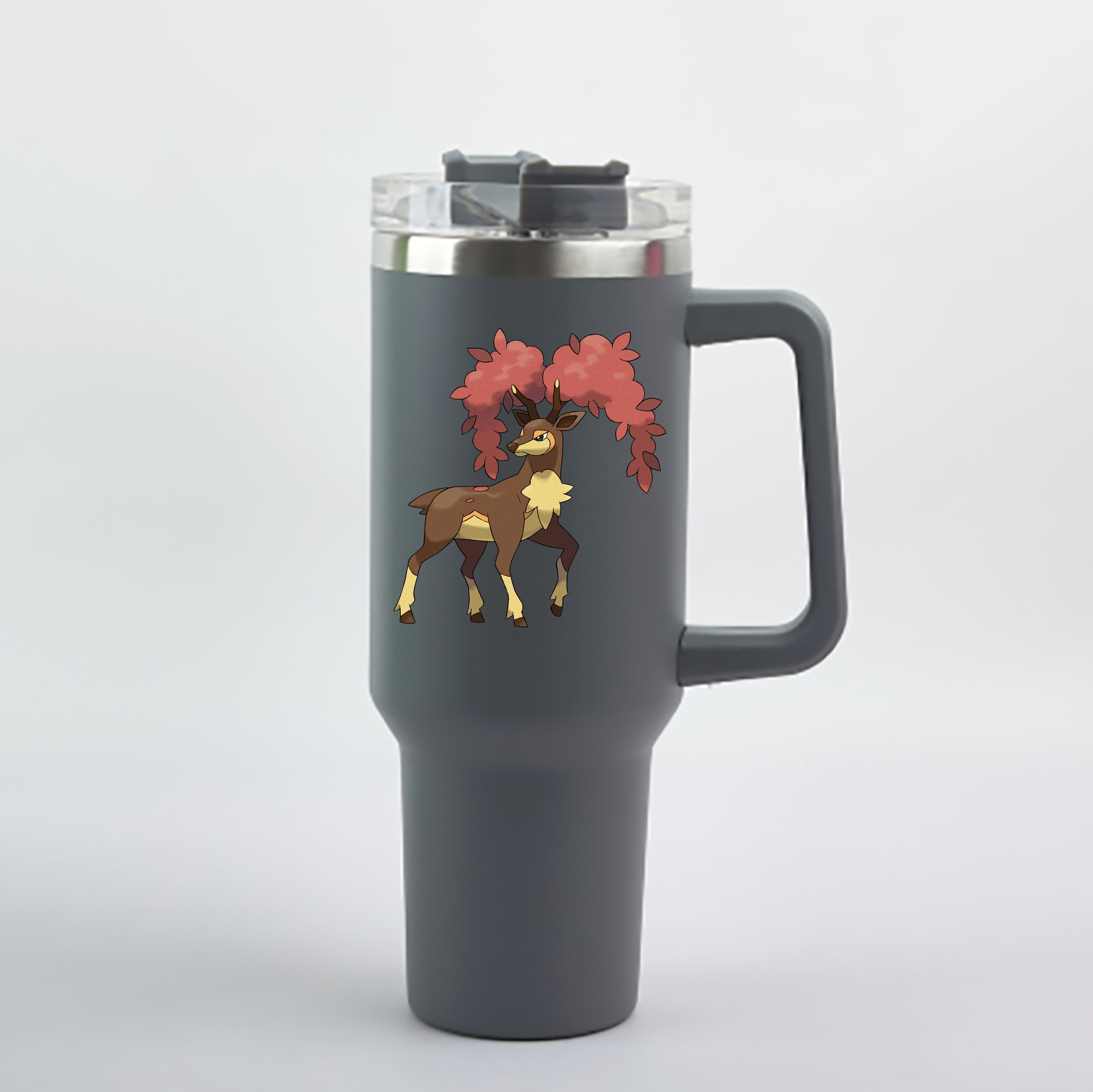 （画像用） ポケットモンスター Pokémon 1200mL車用タンブラー - クリスタルステッカー（プラスチックストロー付き）