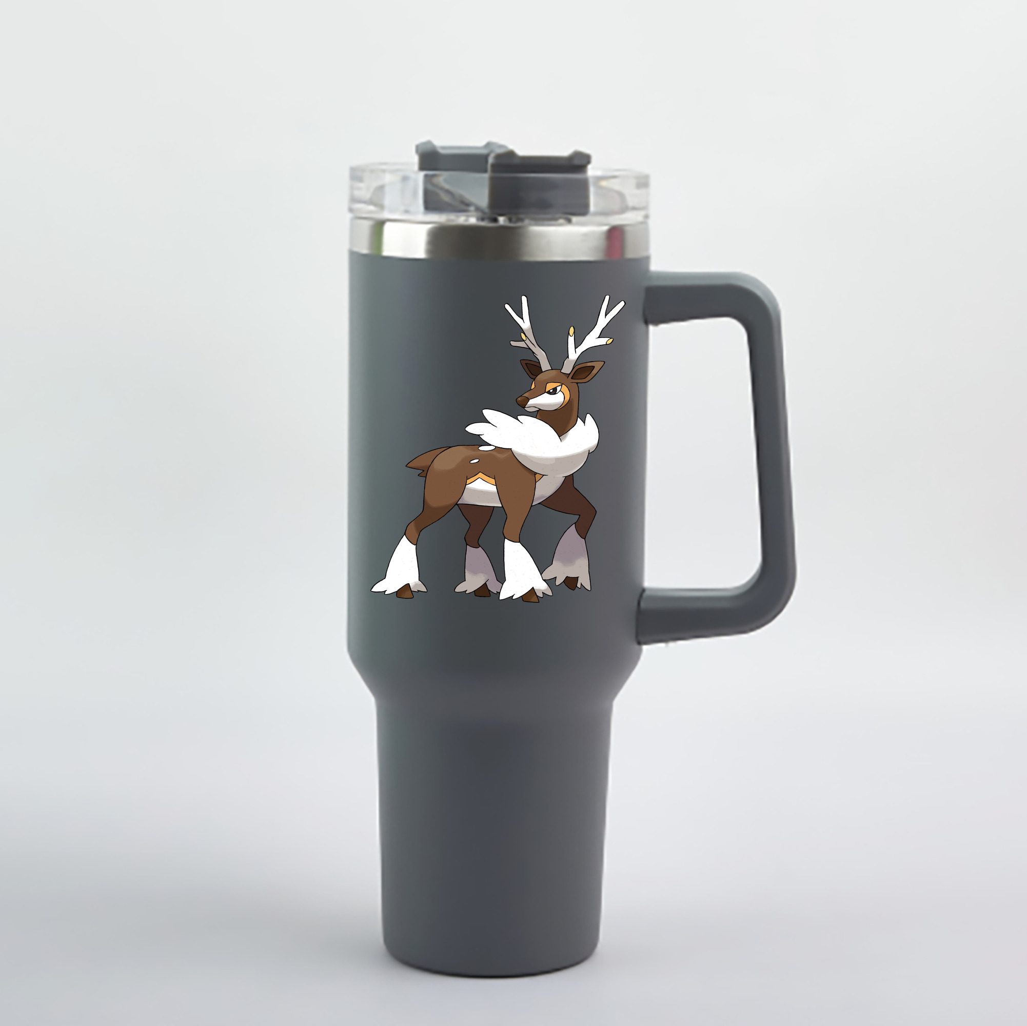 （画像用） ポケットモンスター Pokémon 1200mL車用タンブラー - クリスタルステッカー（プラスチックストロー付き）