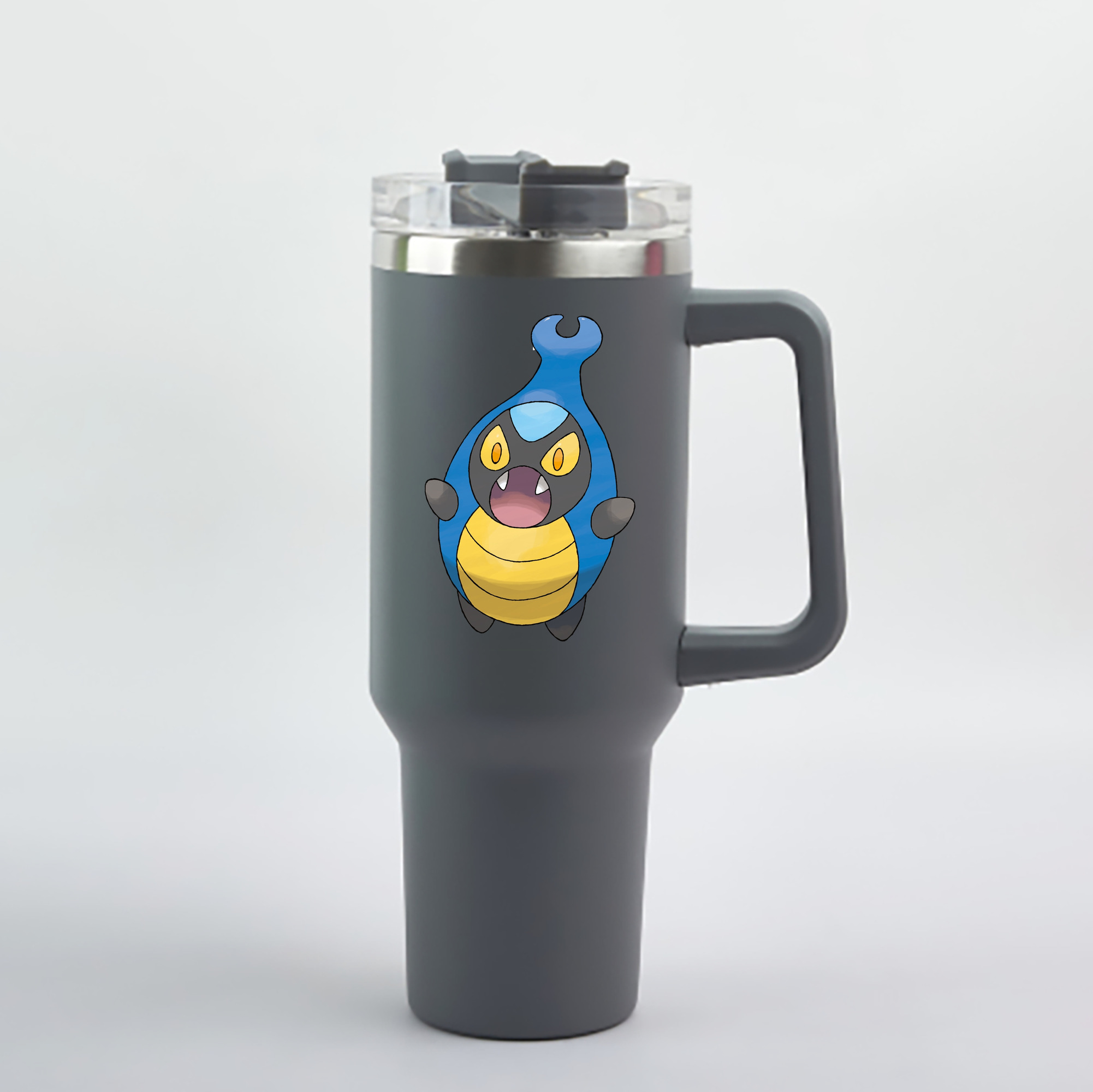 （画像用） ポケットモンスター Pokémon 1200mL車用タンブラー - クリスタルステッカー（プラスチックストロー付き）