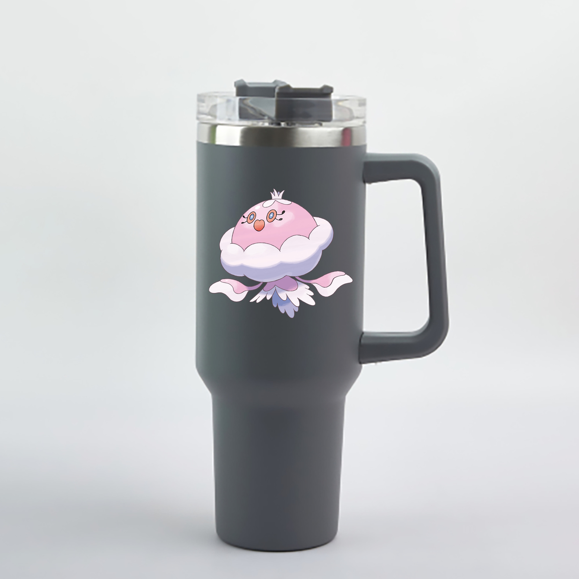（画像用） ポケットモンスター Pokémon 1200mL車用タンブラー - クリスタルステッカー（プラスチックストロー付き）