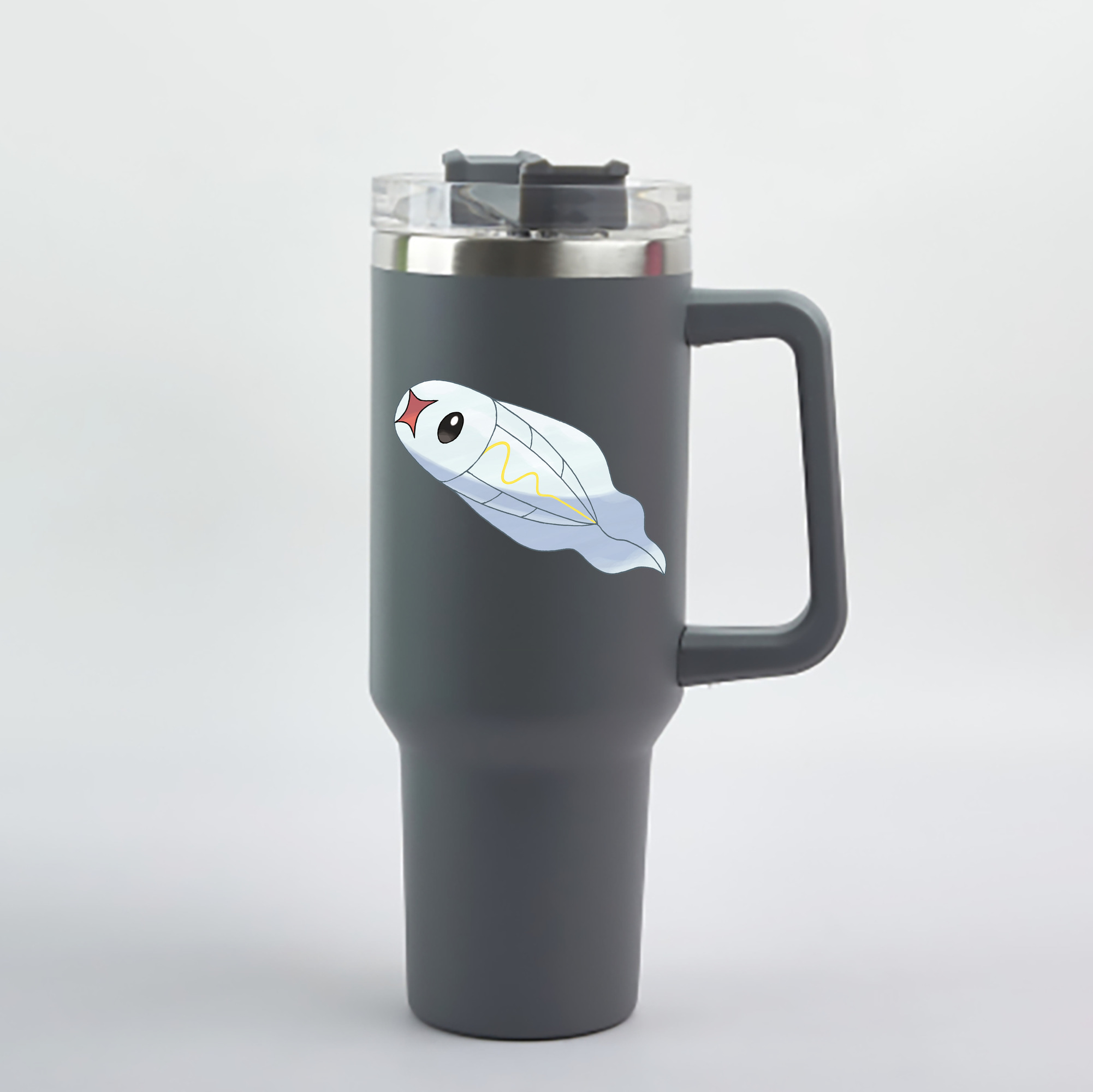 （画像用） ポケットモンスター Pokémon 1200mL車用タンブラー - クリスタルステッカー（プラスチックストロー付き）