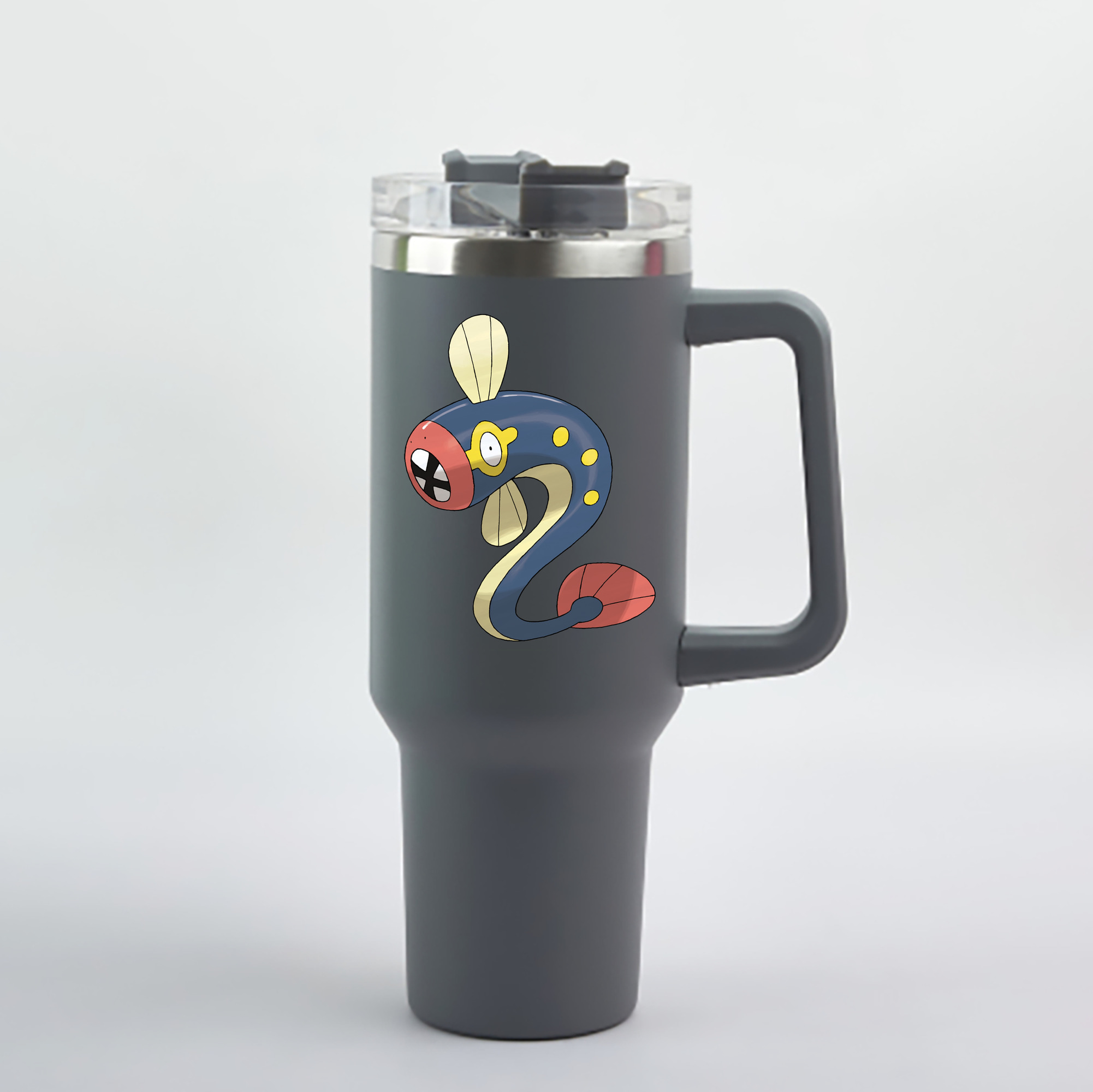 （画像用） ポケットモンスター Pokémon 1200mL車用タンブラー - クリスタルステッカー（プラスチックストロー付き）