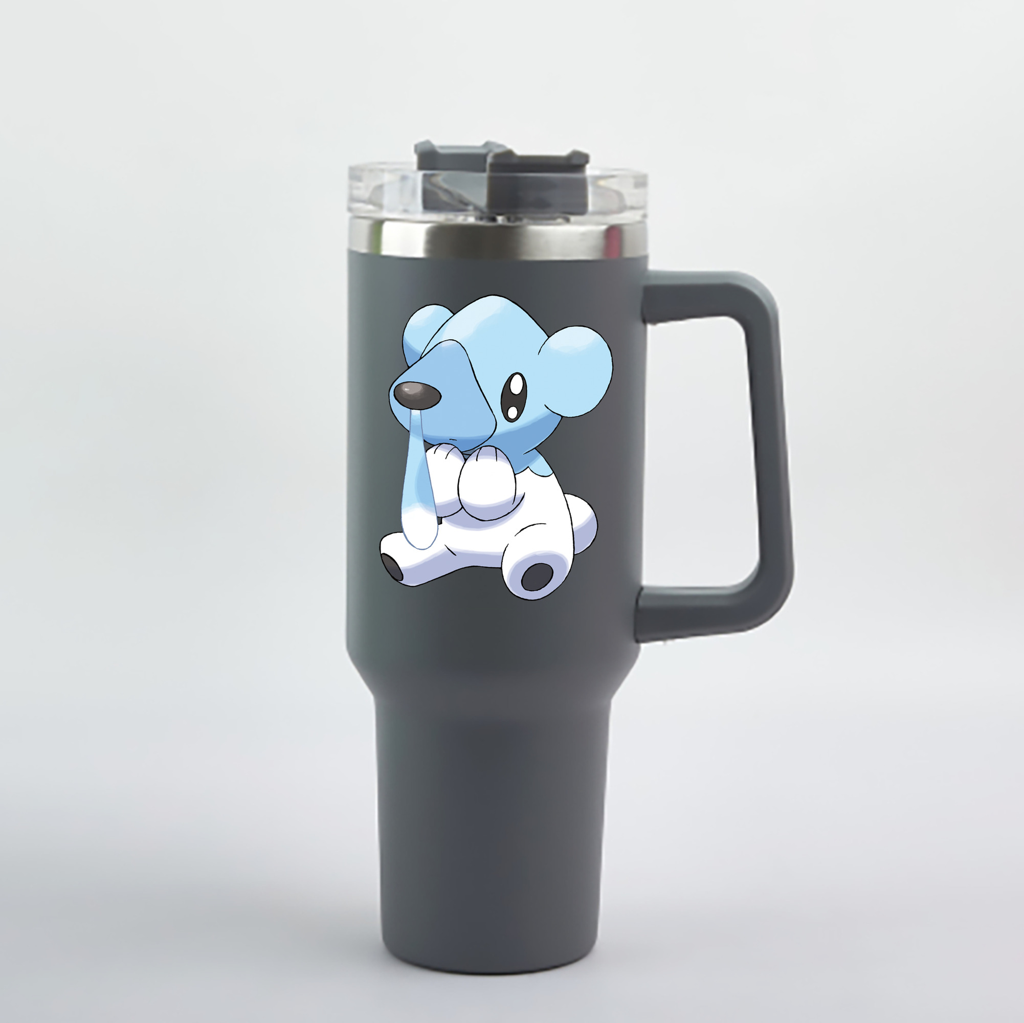 （画像用） ポケットモンスター Pokémon 1200mL車用タンブラー - クリスタルステッカー（プラスチックストロー付き）
