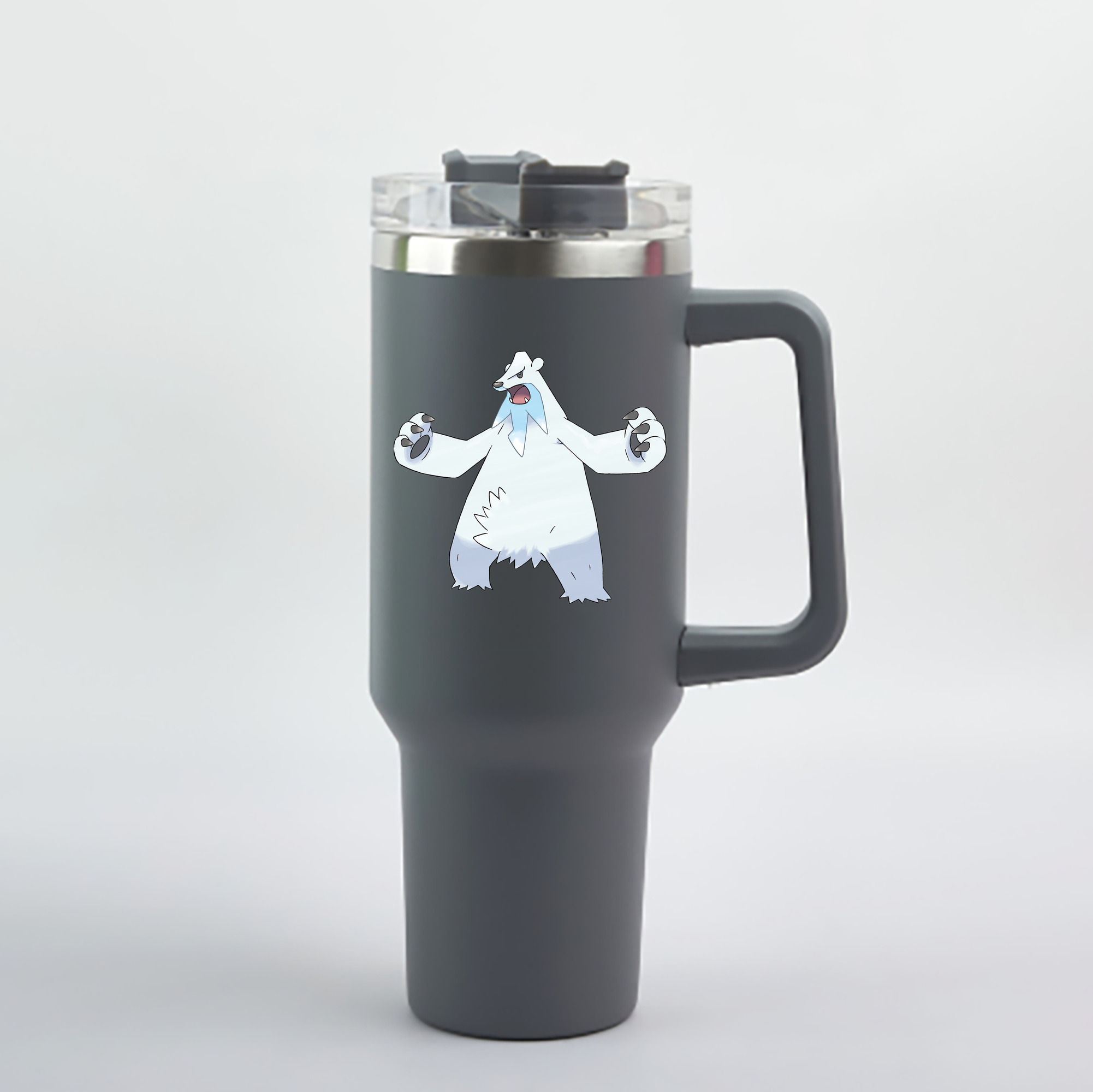 （画像用） ポケットモンスター Pokémon 1200mL車用タンブラー - クリスタルステッカー（プラスチックストロー付き）