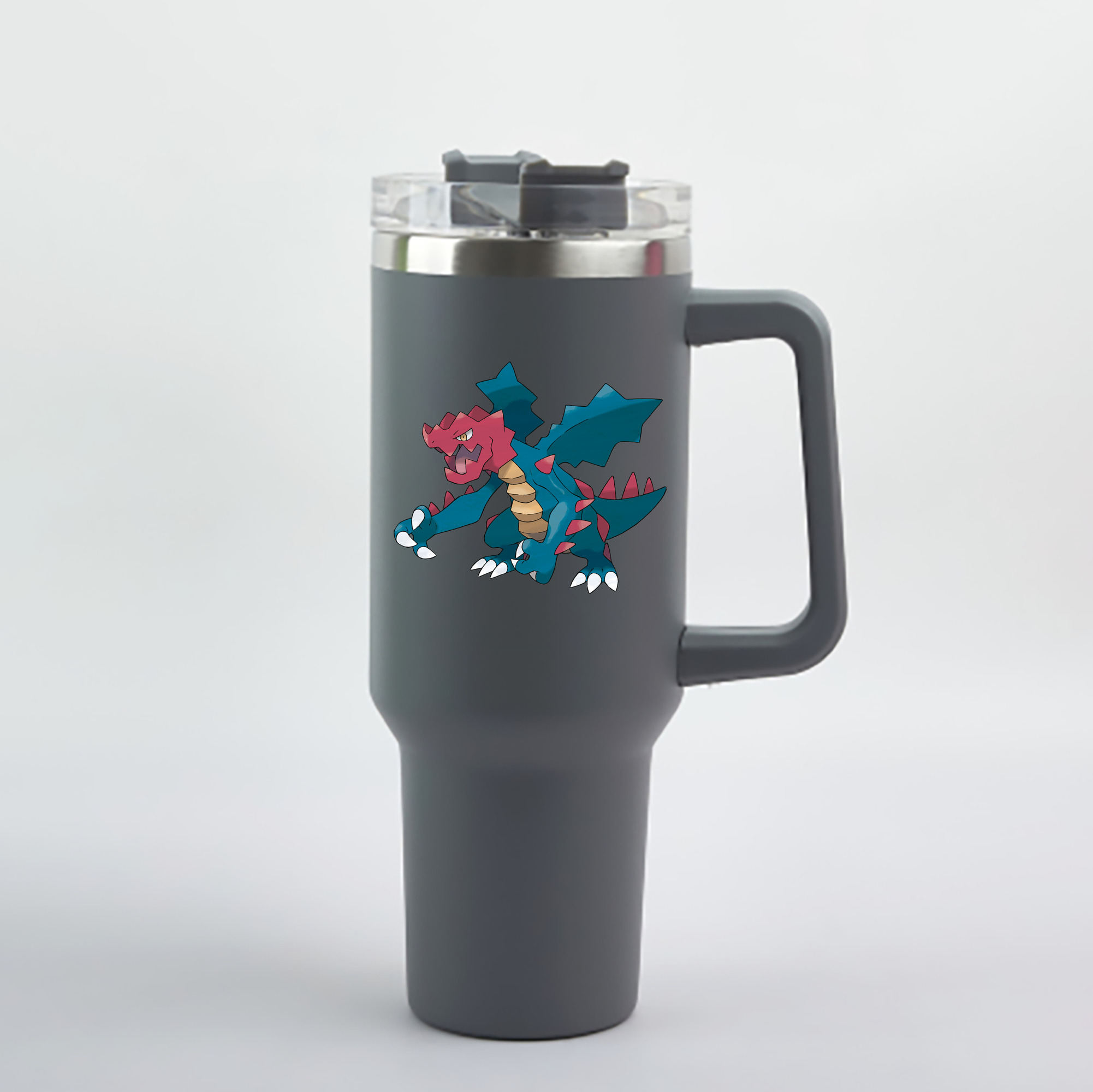 （画像用） ポケットモンスター Pokémon 1200mL車用タンブラー - クリスタルステッカー（プラスチックストロー付き）