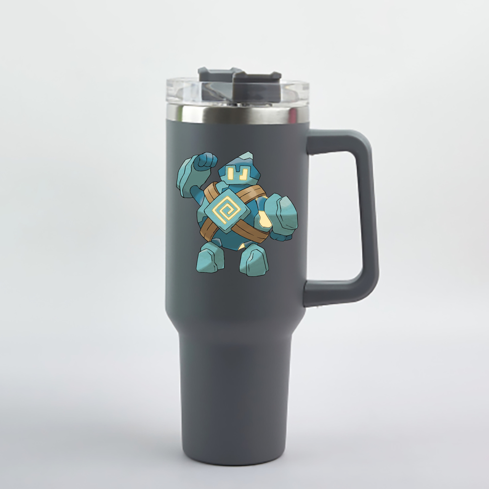 （画像用） ポケットモンスター Pokémon 1200mL車用タンブラー - クリスタルステッカー（プラスチックストロー付き）