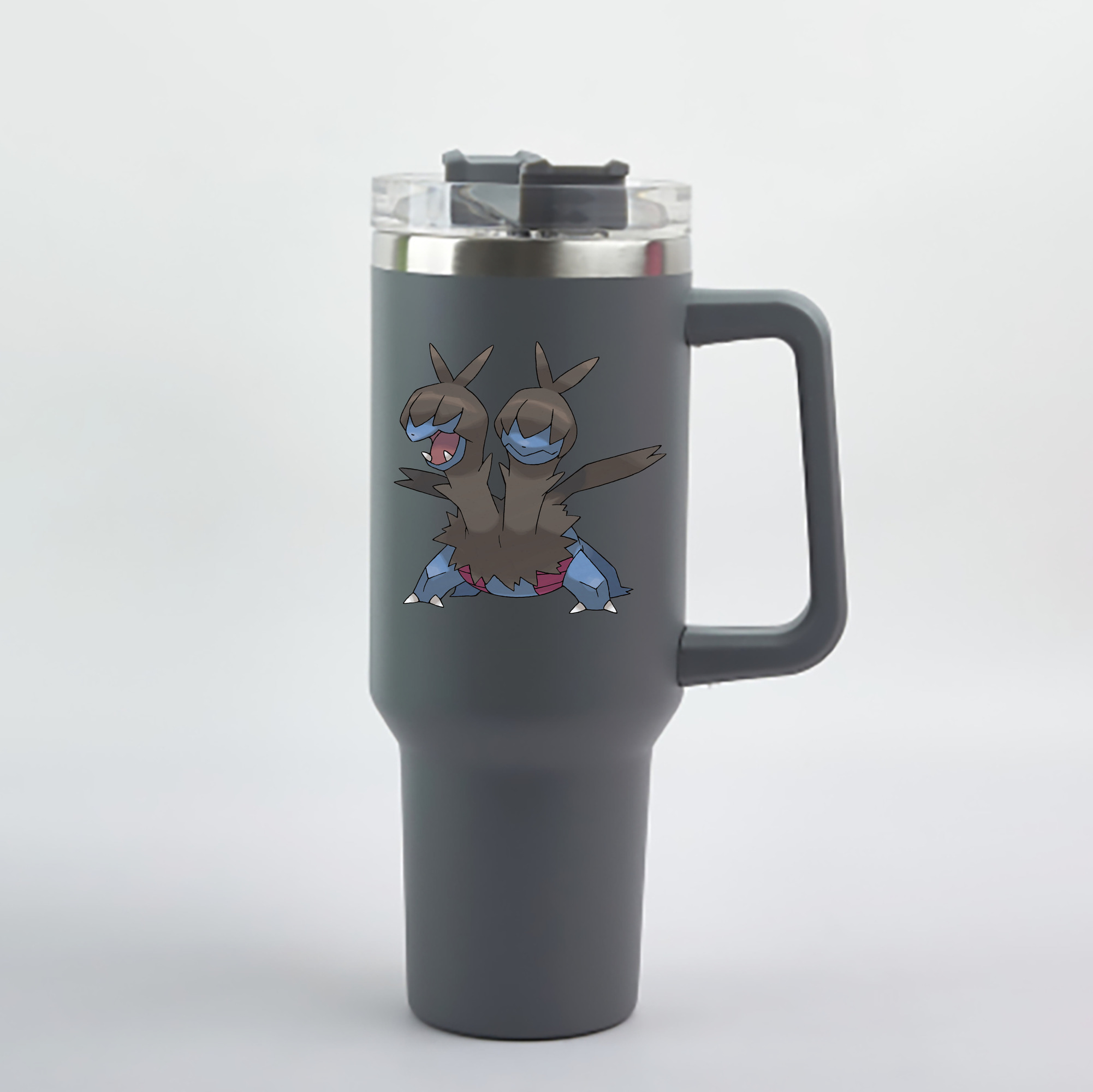 （画像用） ポケットモンスター Pokémon 1200mL車用タンブラー - クリスタルステッカー（プラスチックストロー付き）