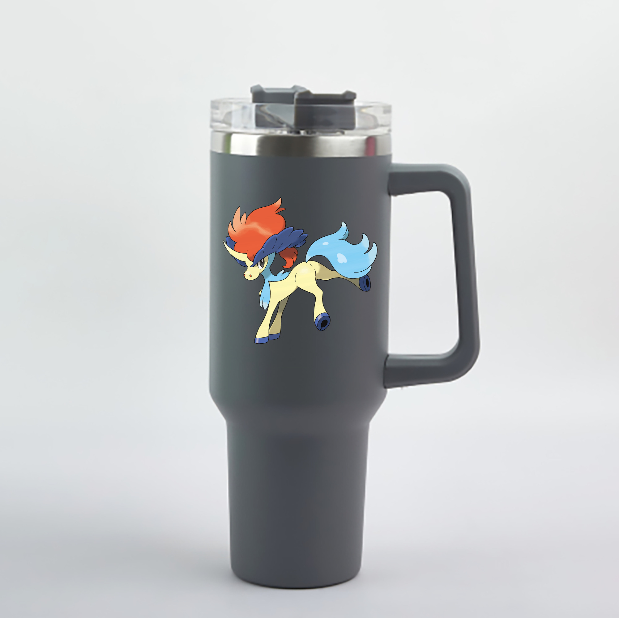 （画像用） ポケットモンスター Pokémon 1200mL車用タンブラー - クリスタルステッカー（プラスチックストロー付き）