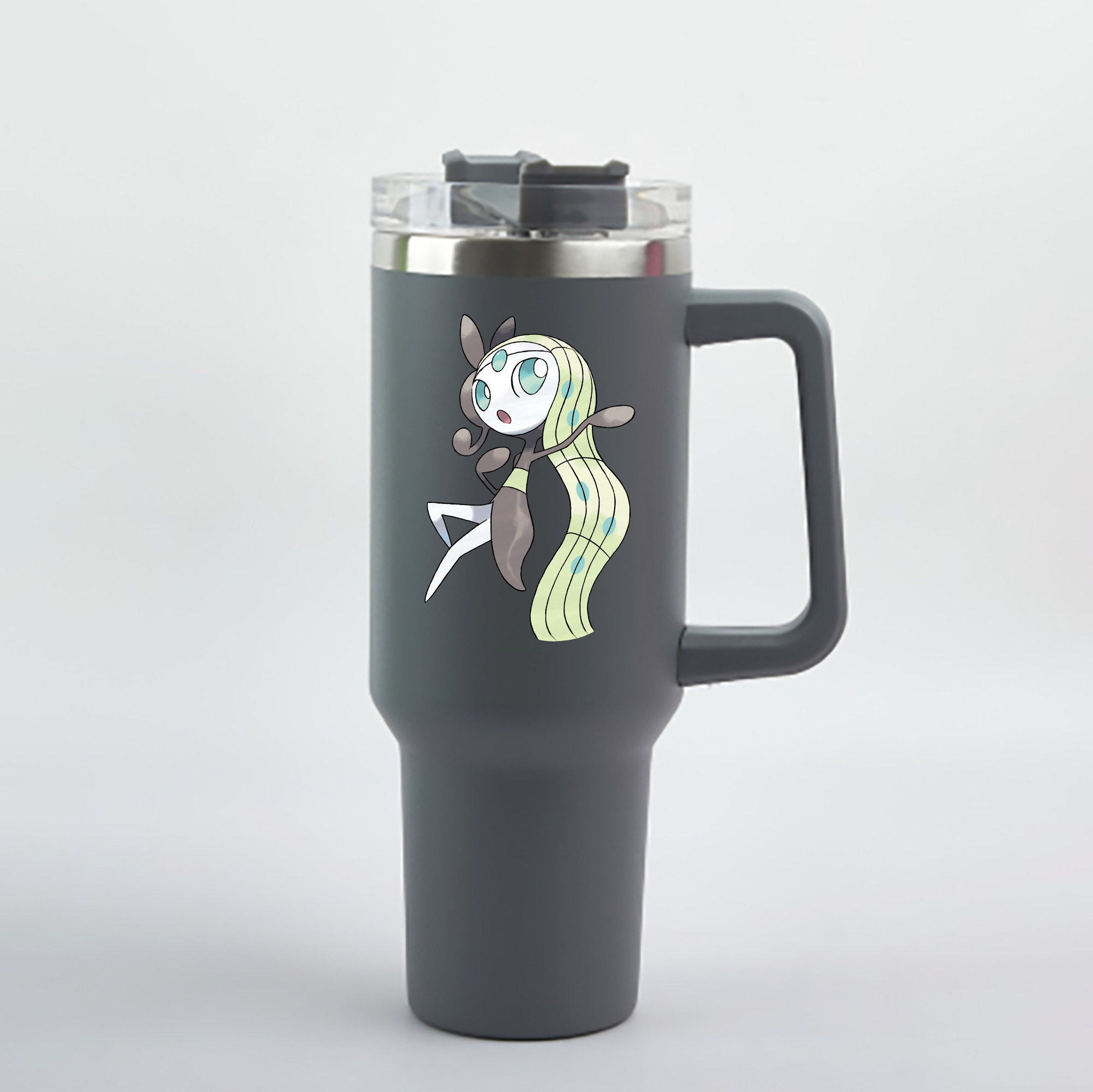 （画像用） ポケットモンスター Pokémon 1200mL車用タンブラー - クリスタルステッカー（プラスチックストロー付き）