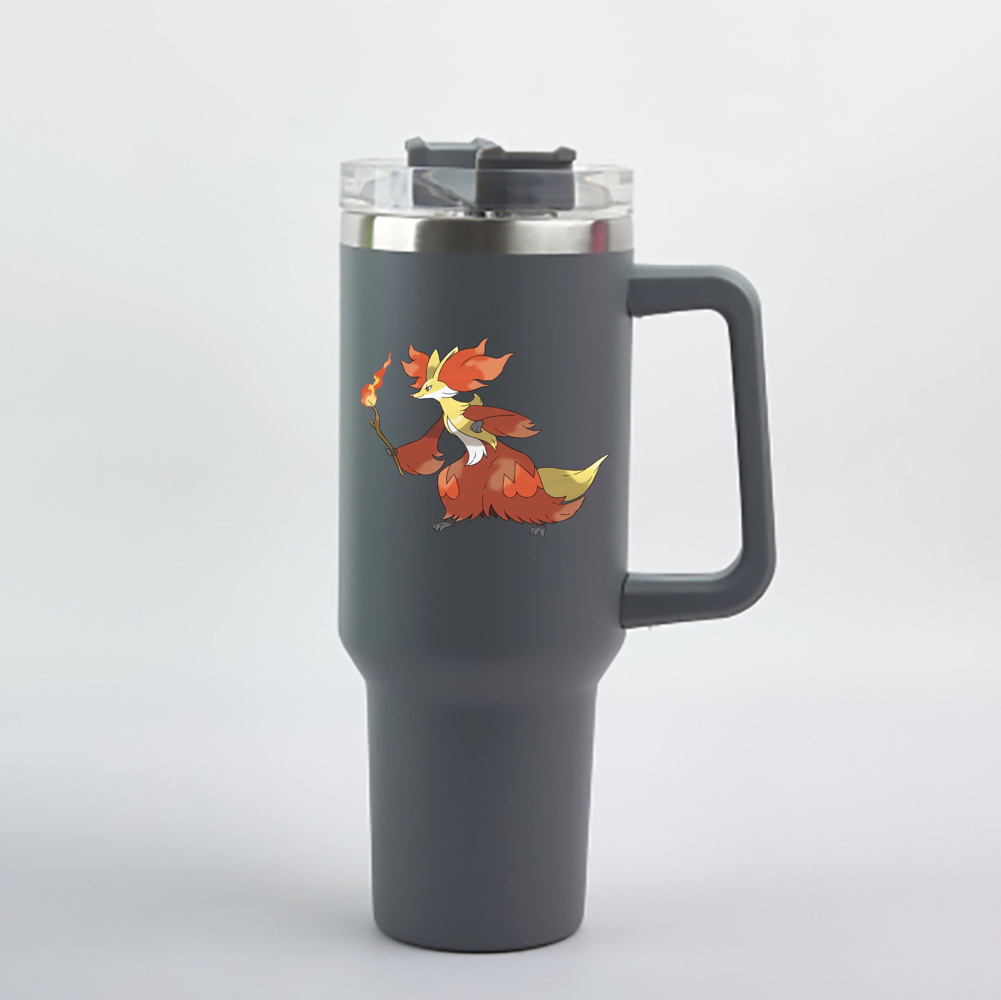 （画像用） ポケットモンスター Pokémon 1200mL車用タンブラー - クリスタルステッカー（プラスチックストロー付き）