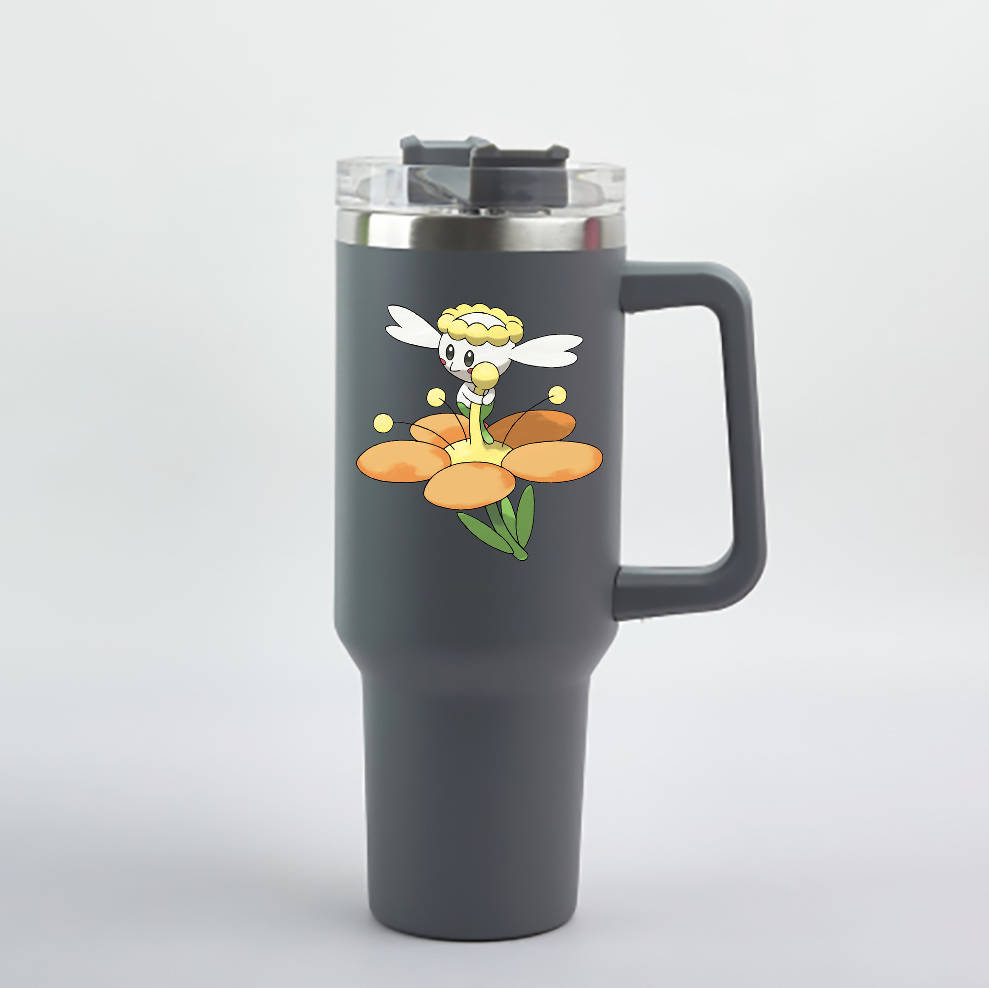 （画像用） ポケットモンスター Pokémon 1200mL車用タンブラー - クリスタルステッカー（プラスチックストロー付き）