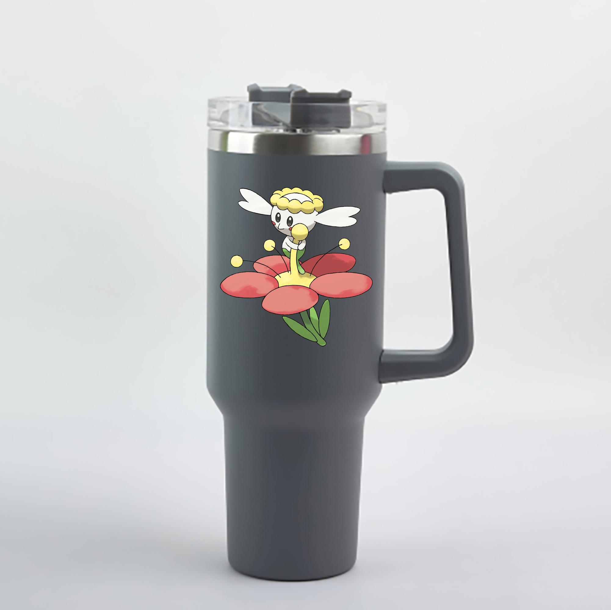（画像用） ポケットモンスター Pokémon 1200mL車用タンブラー - クリスタルステッカー（プラスチックストロー付き）