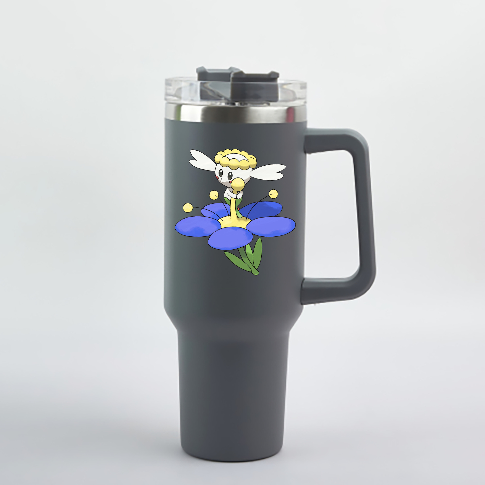 （画像用） ポケットモンスター Pokémon 1200mL車用タンブラー - クリスタルステッカー（プラスチックストロー付き）