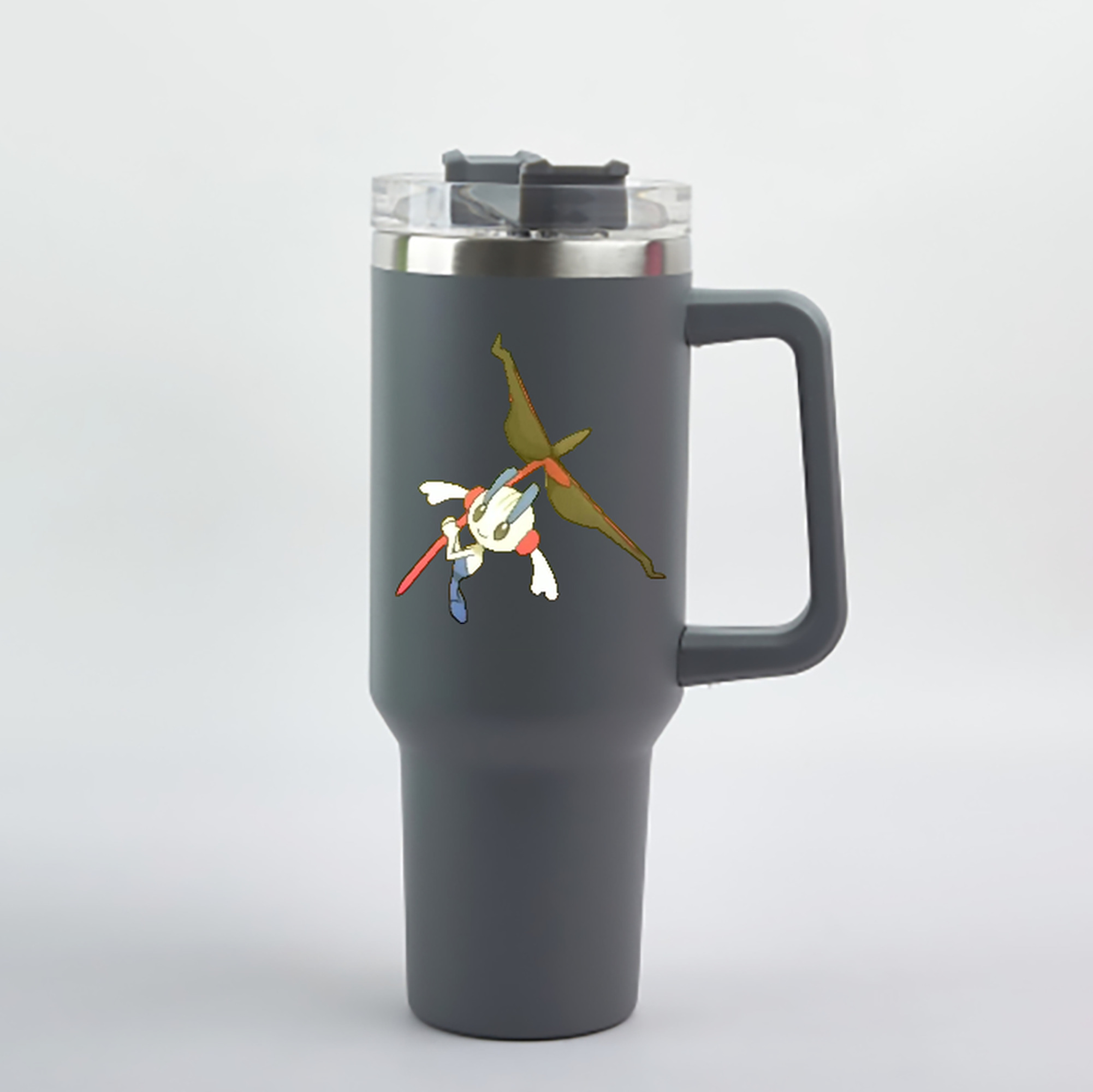 （画像用） ポケットモンスター Pokémon 1200mL車用タンブラー - クリスタルステッカー（プラスチックストロー付き）