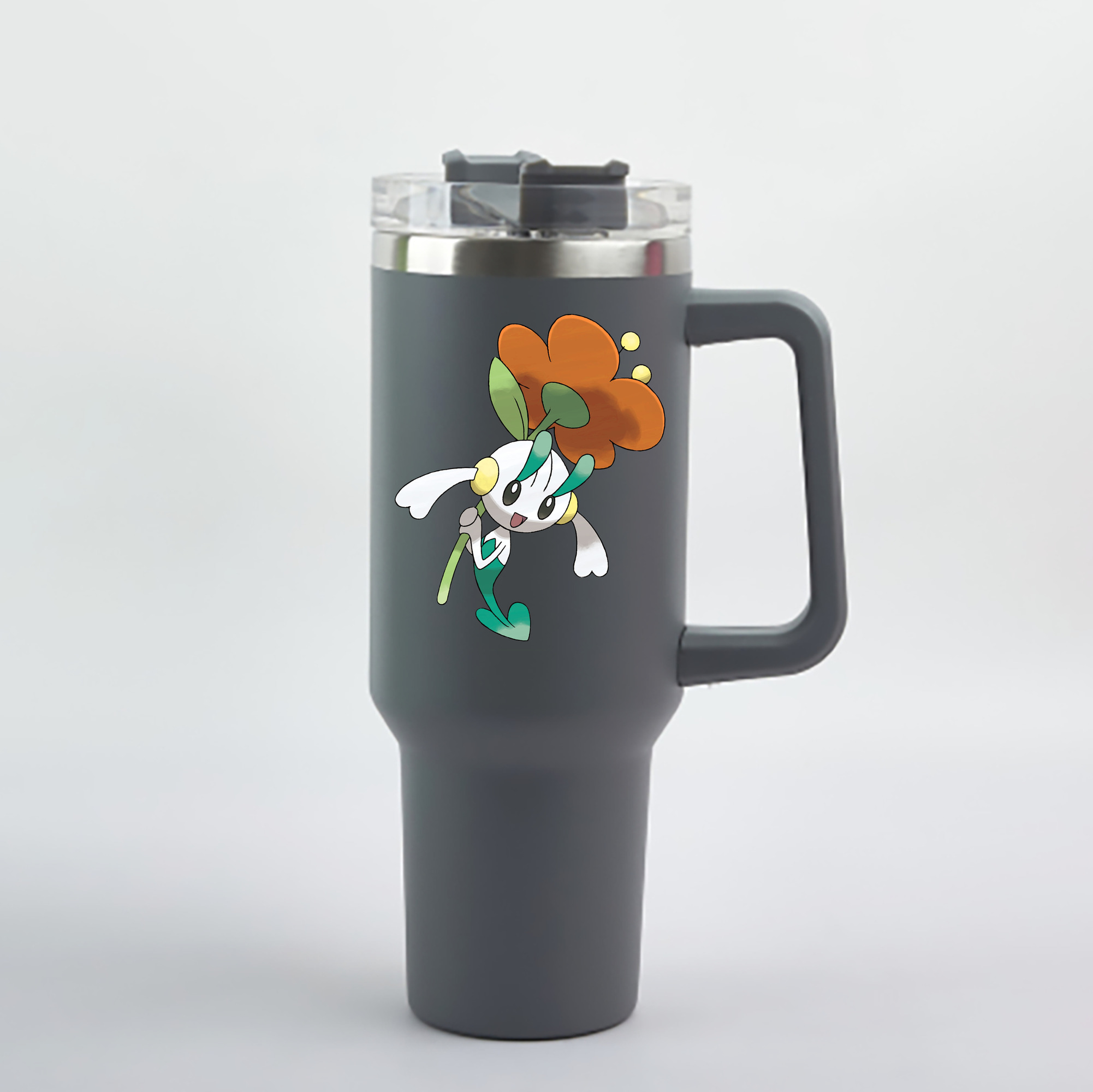 （画像用） ポケットモンスター Pokémon 1200mL車用タンブラー - クリスタルステッカー（プラスチックストロー付き）