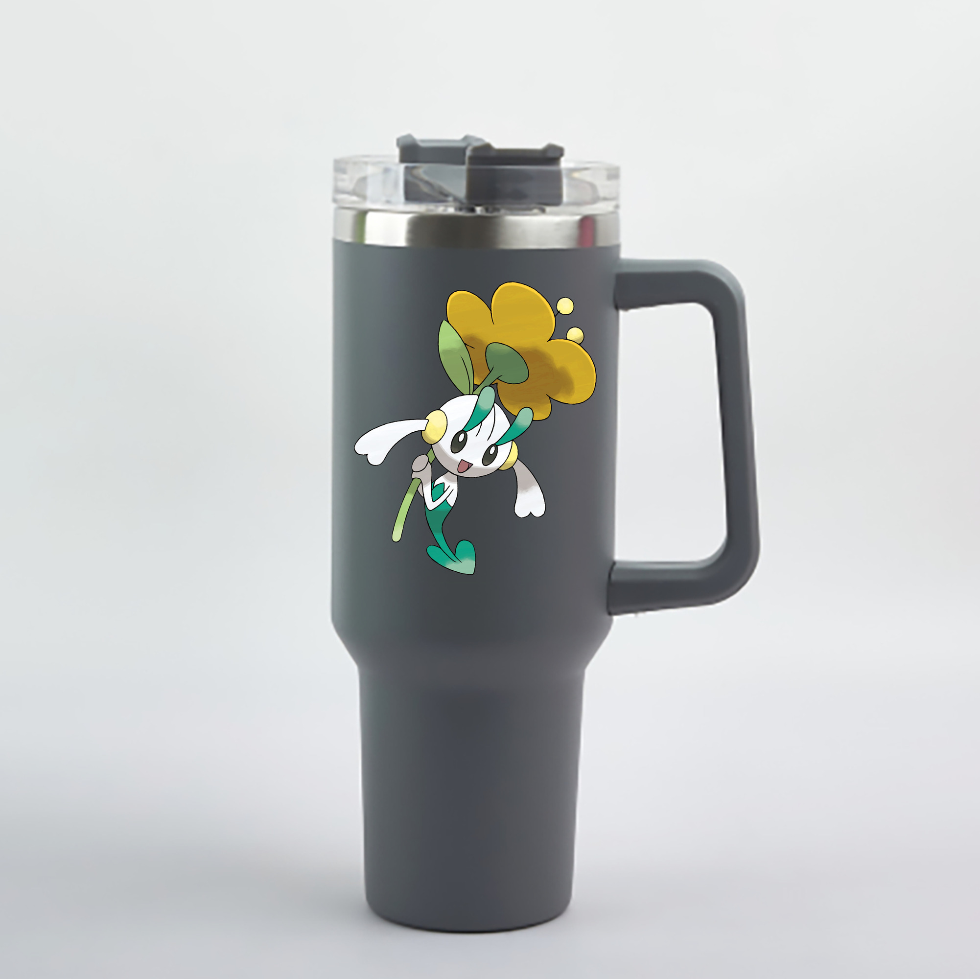 （画像用） ポケットモンスター Pokémon 1200mL車用タンブラー - クリスタルステッカー（プラスチックストロー付き）