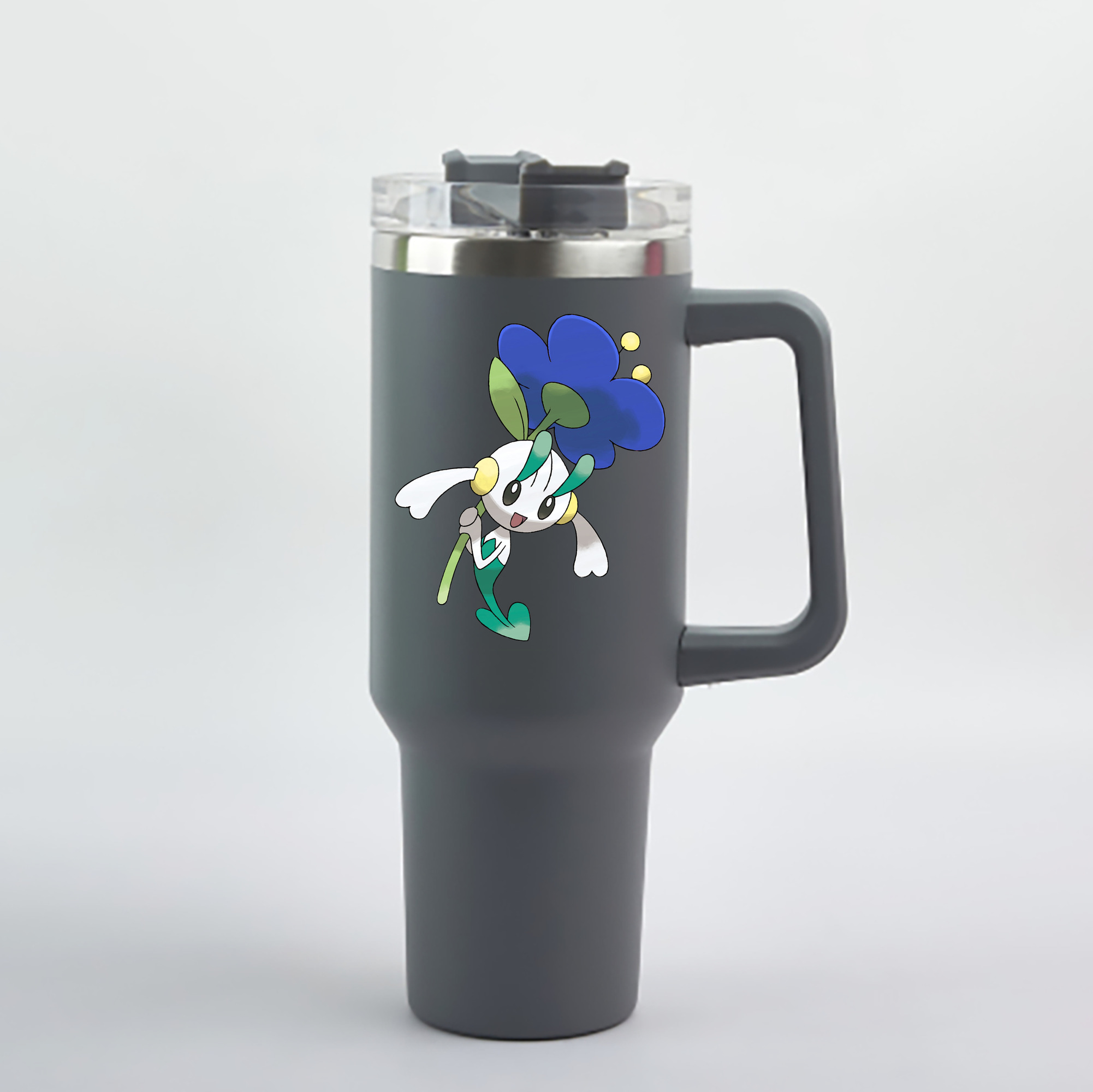 （画像用） ポケットモンスター Pokémon 1200mL車用タンブラー - クリスタルステッカー（プラスチックストロー付き）