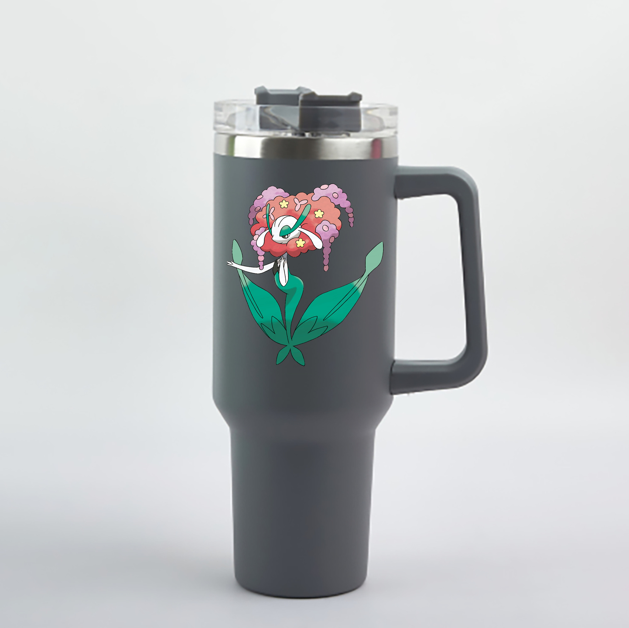 （画像用） ポケットモンスター Pokémon 1200mL車用タンブラー - クリスタルステッカー（プラスチックストロー付き）