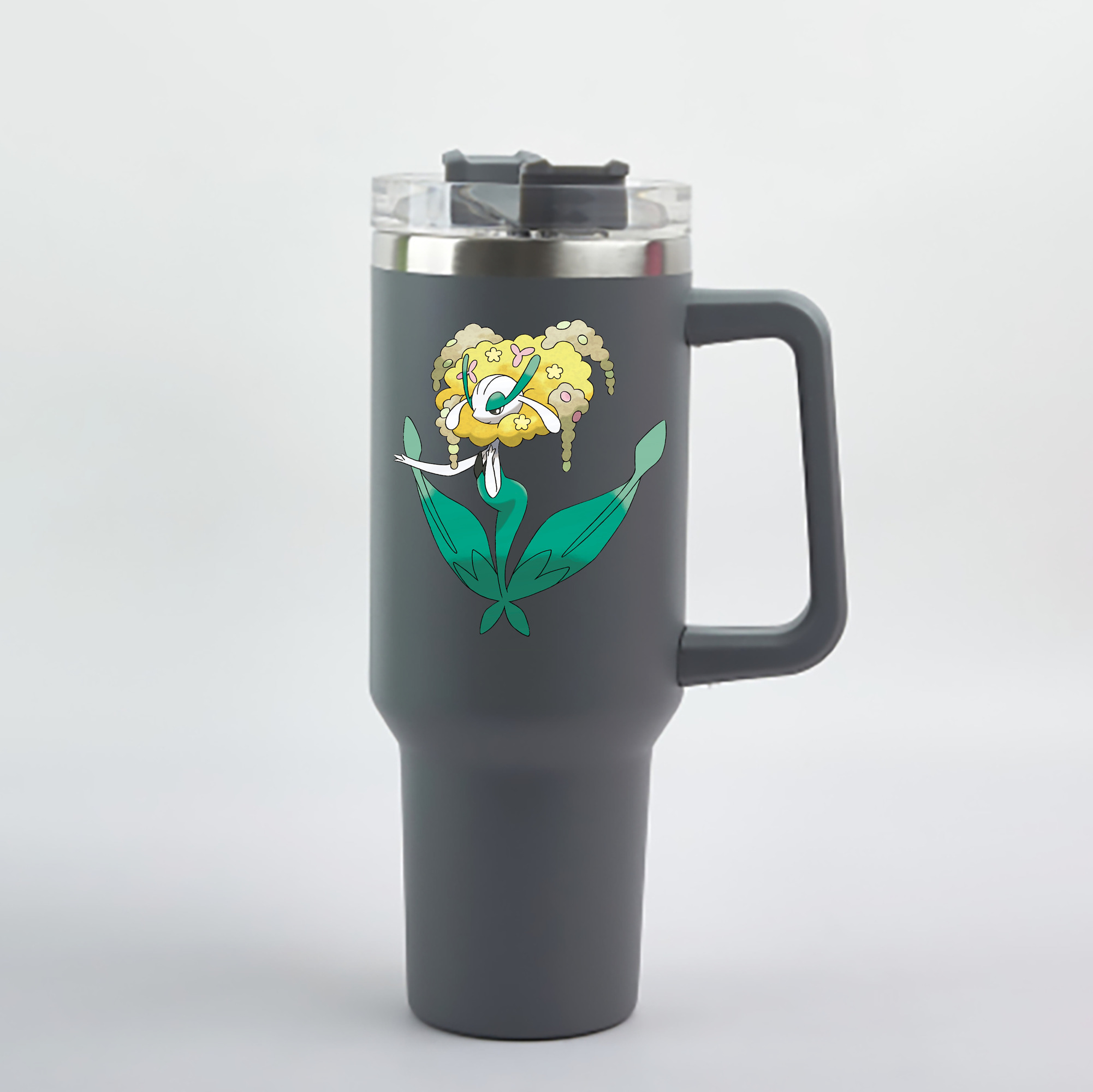 （画像用） ポケットモンスター Pokémon 1200mL車用タンブラー - クリスタルステッカー（プラスチックストロー付き）