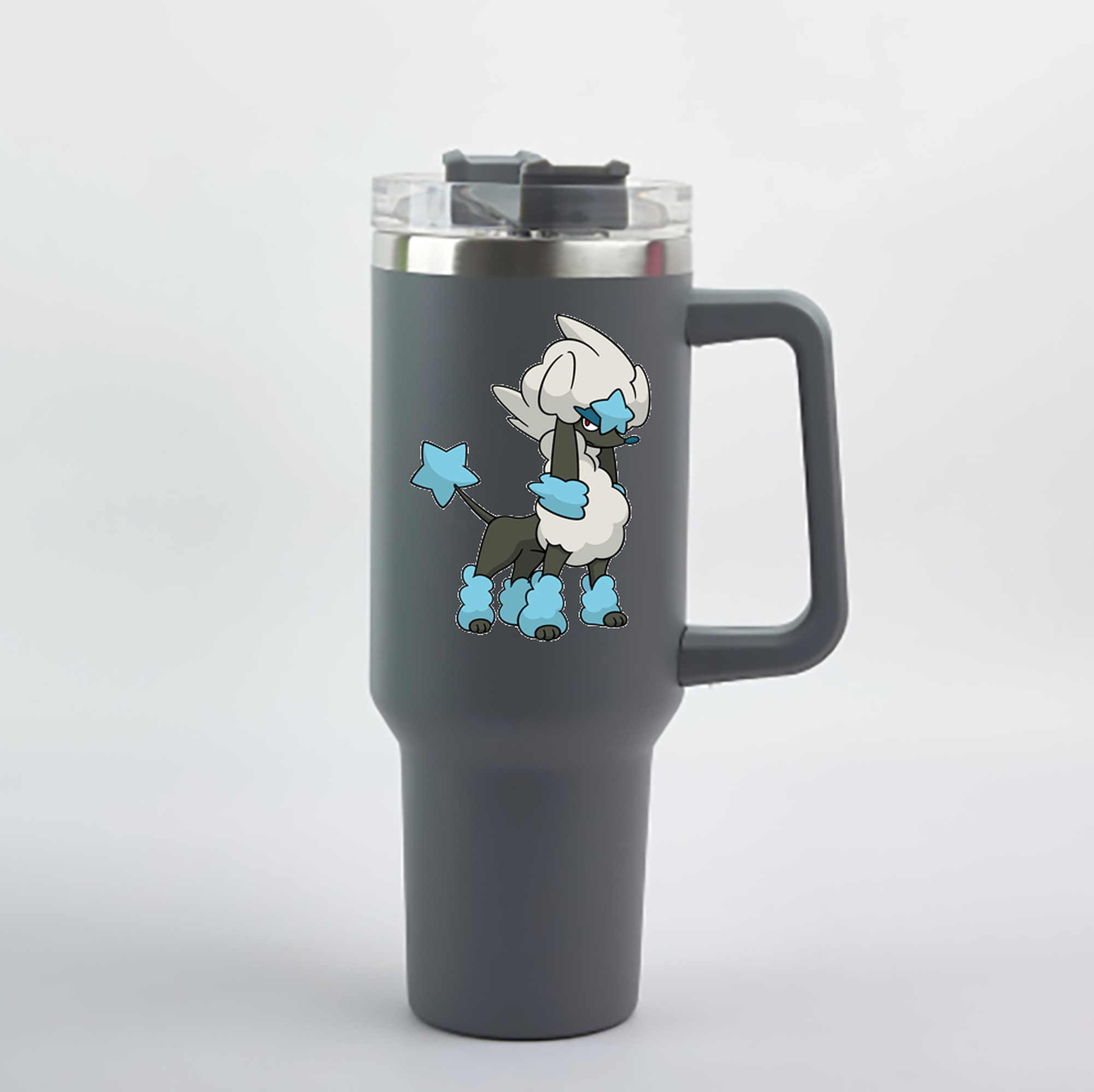 （画像用） ポケットモンスター Pokémon 1200mL車用タンブラー - クリスタルステッカー（プラスチックストロー付き）